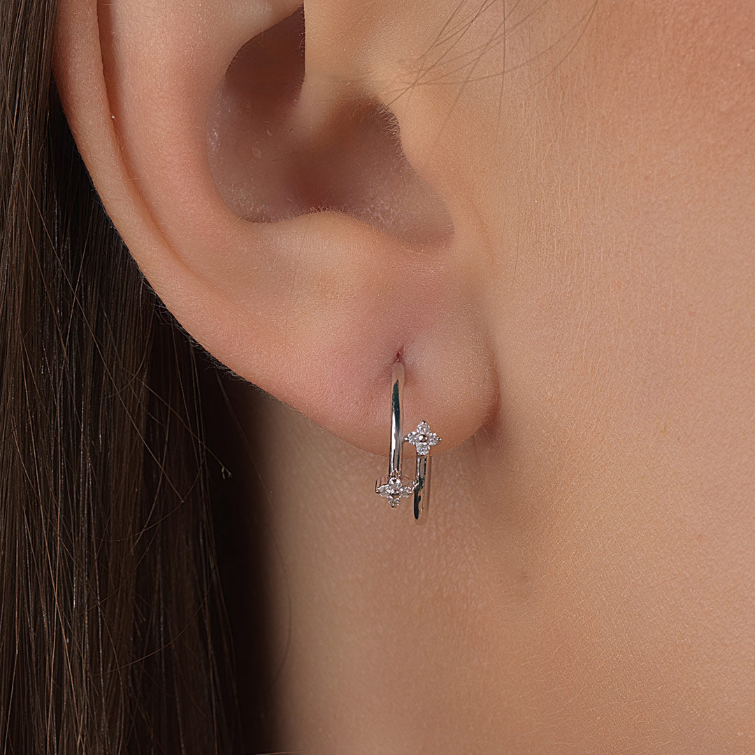 Barq White Gold and Diamond Earrings - Samra Jewellery - Diamond Jewellery - BARQ