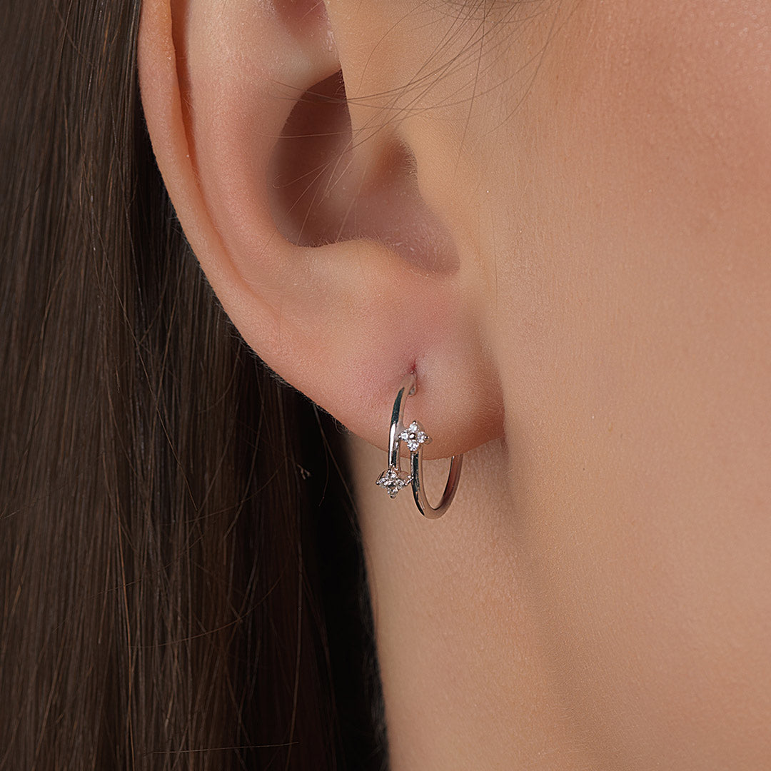 Barq White Gold and Diamond Earrings - Samra Jewellery - Diamond Jewellery - BARQ