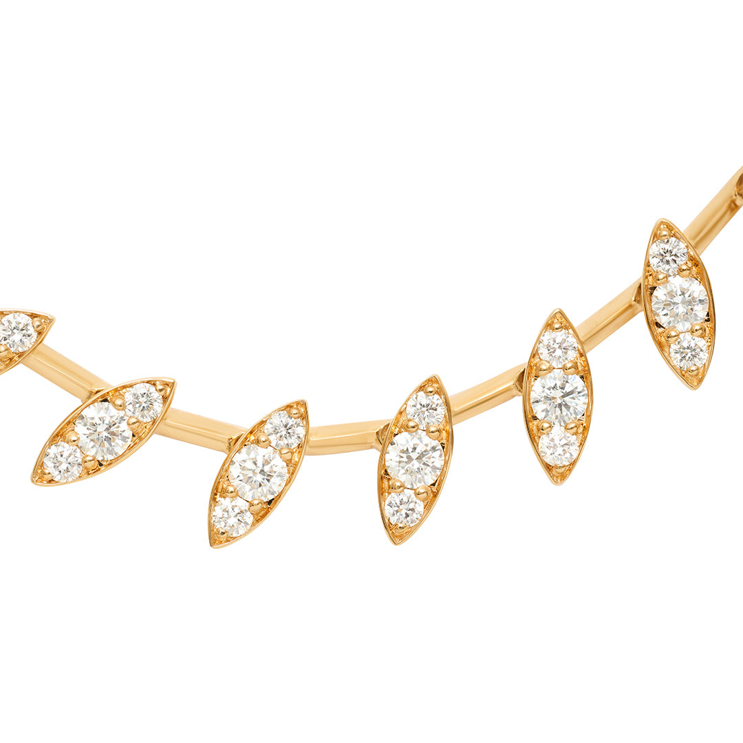 Barq Marquise Yellow Gold Diamond Necklace - Samra Jewellery - Diamond Jewellery - BARQ