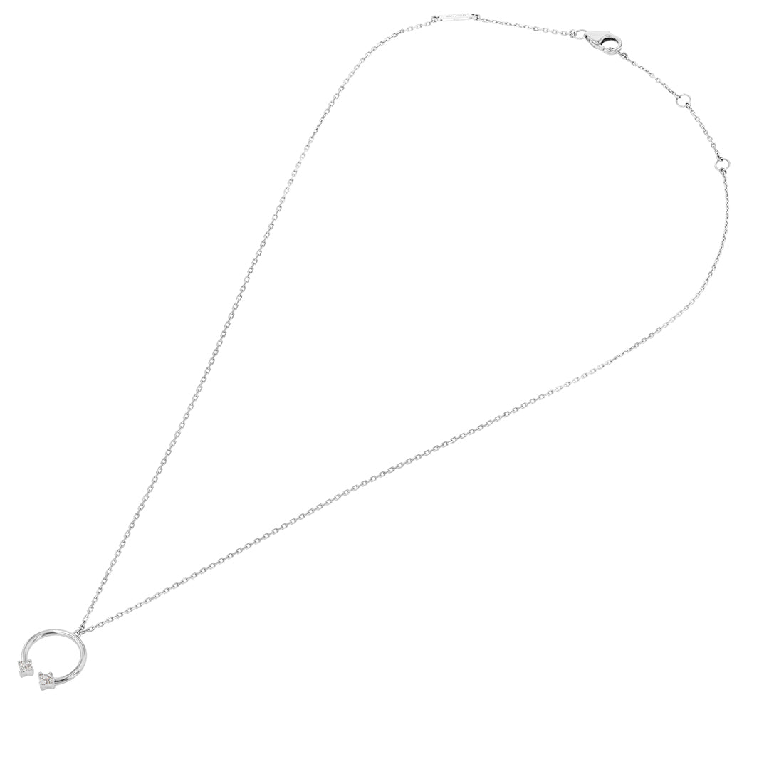Barq White Gold and Diamond Necklace