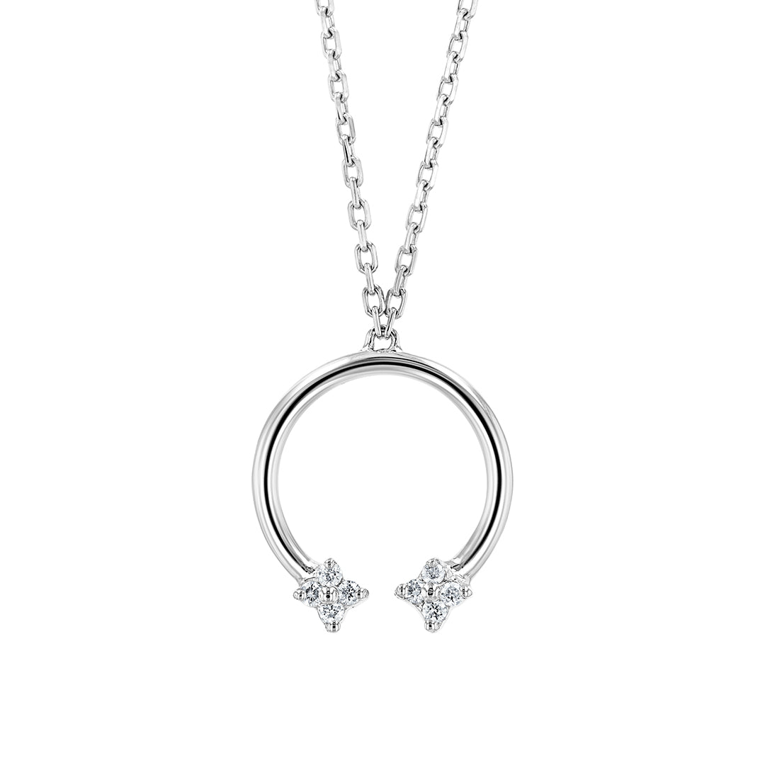 Barq White Gold and Diamond Necklace