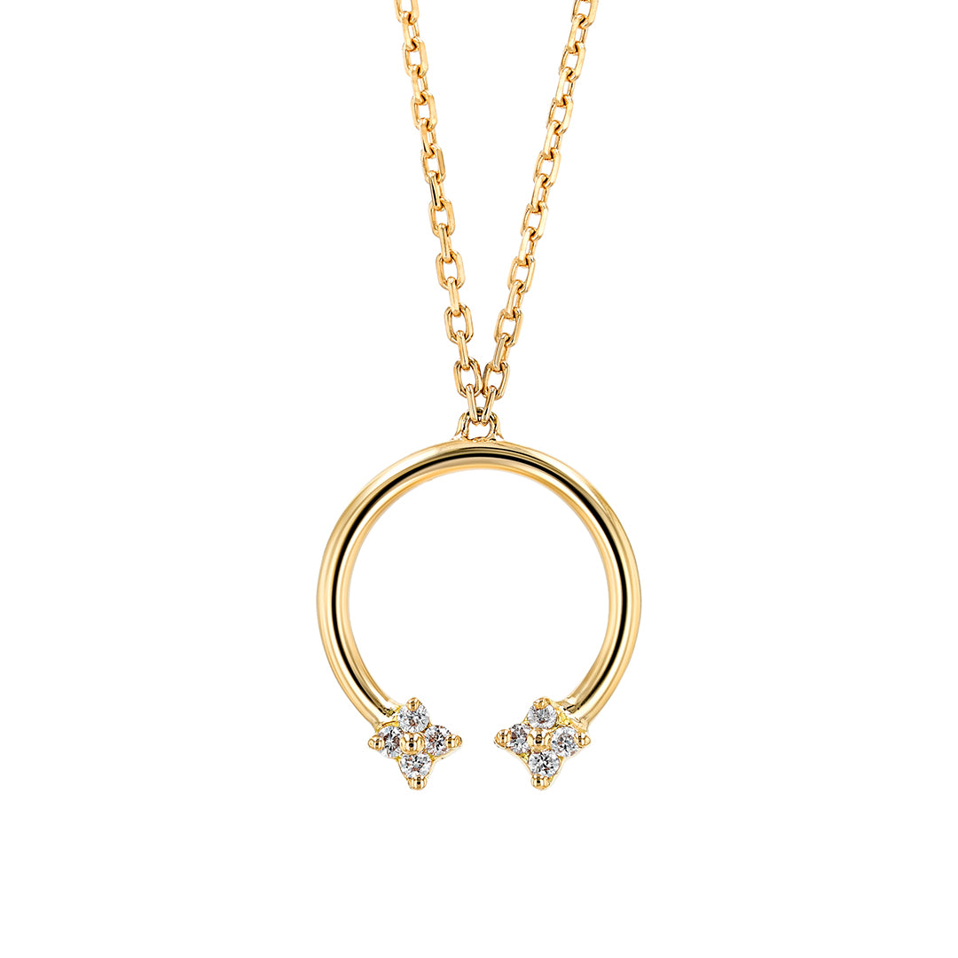 Barq Yellow Gold and Diamond Necklace - Samra Jewellery - Diamond Jewellery - BARQ