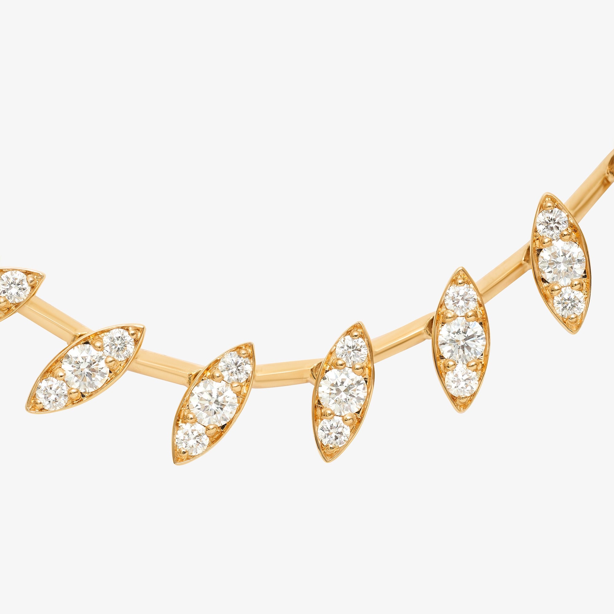 Barq Marquise Yellow Gold Diamond Necklace