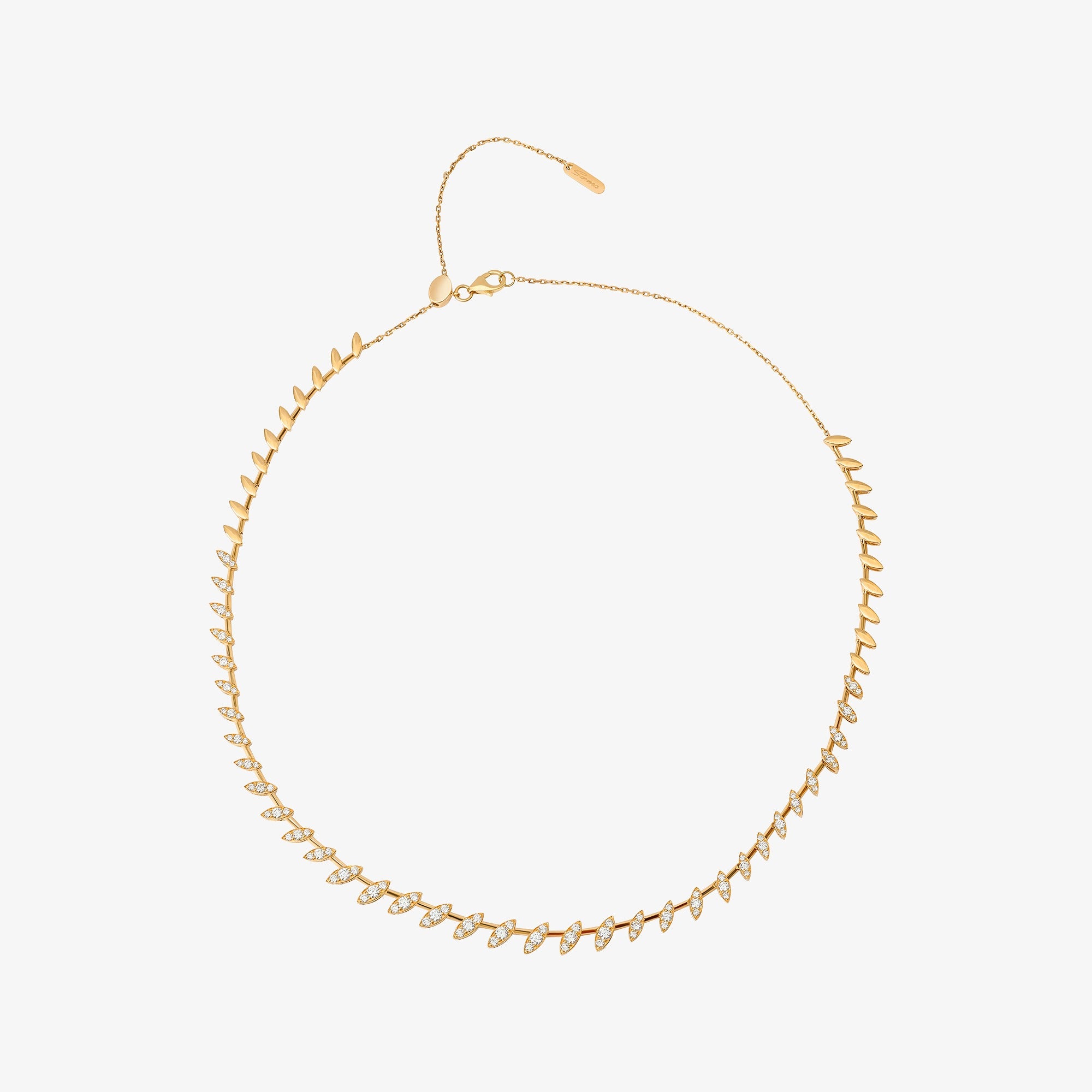 Barq Marquise Yellow Gold Diamond Necklace