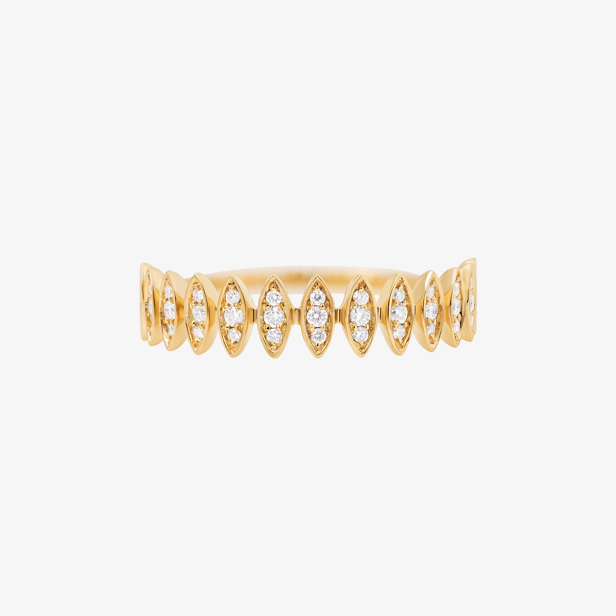 Barq Marquise Yellow Gold Diamond Small Ring