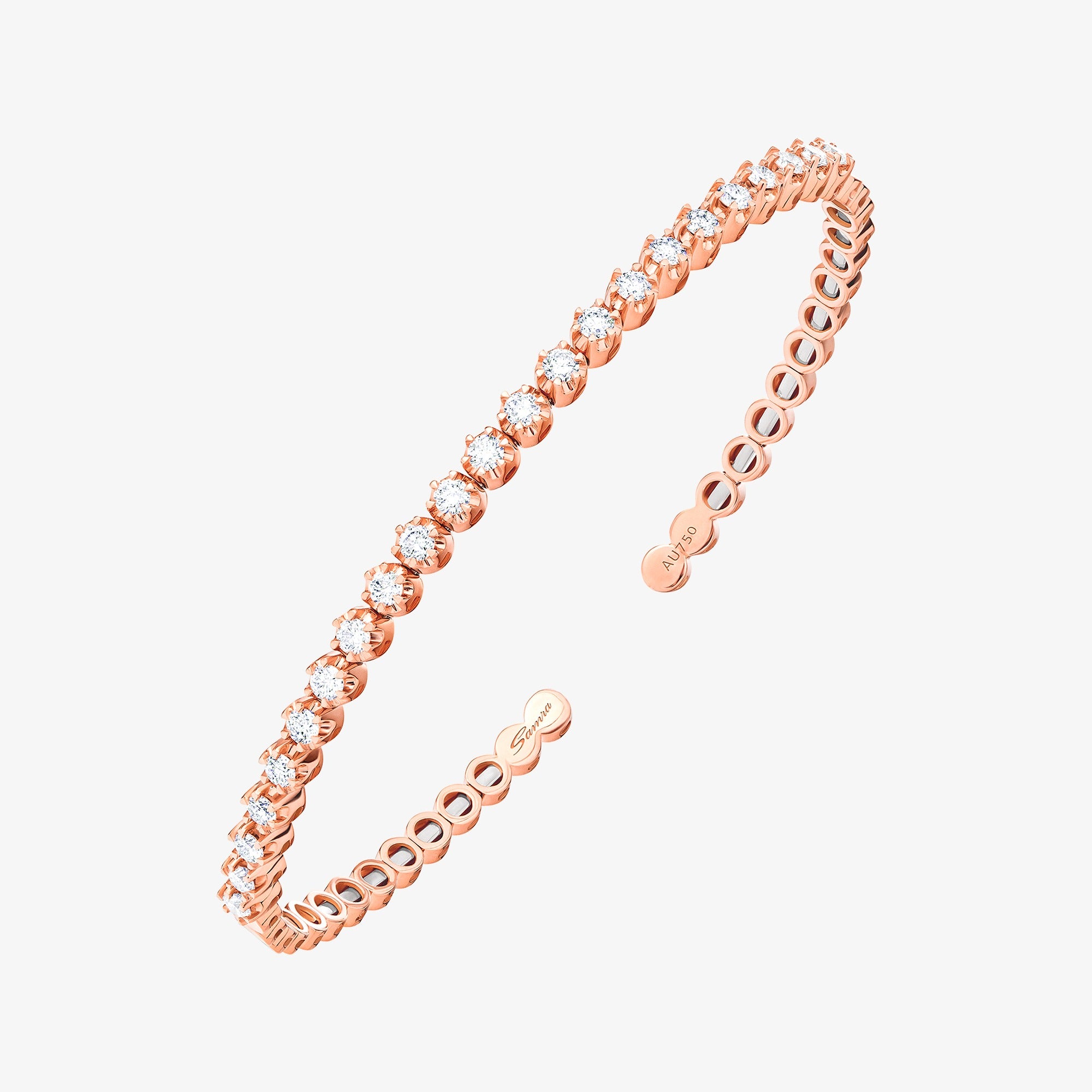 Barq Rose Gold Diamond Bangle
