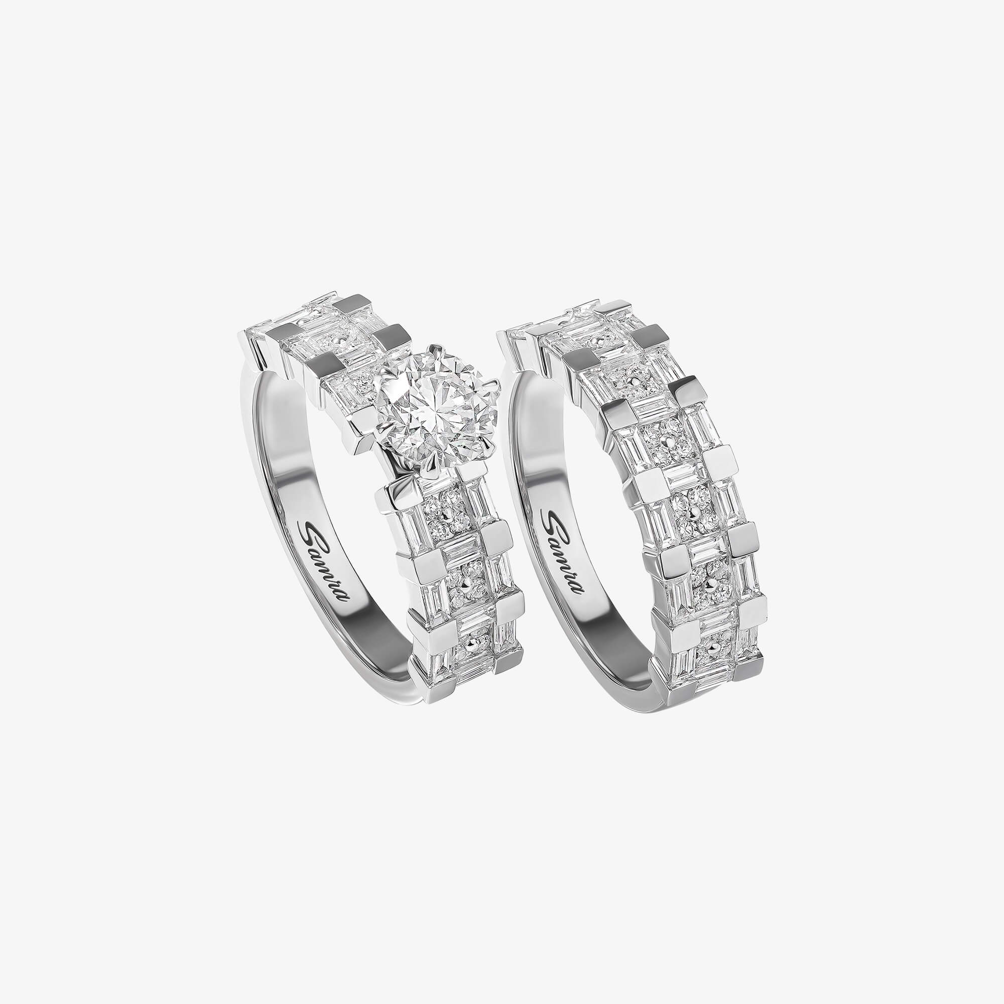 Barq Splendore White Gold Diamond Ring - RING WOMAN by Samra Jewellery