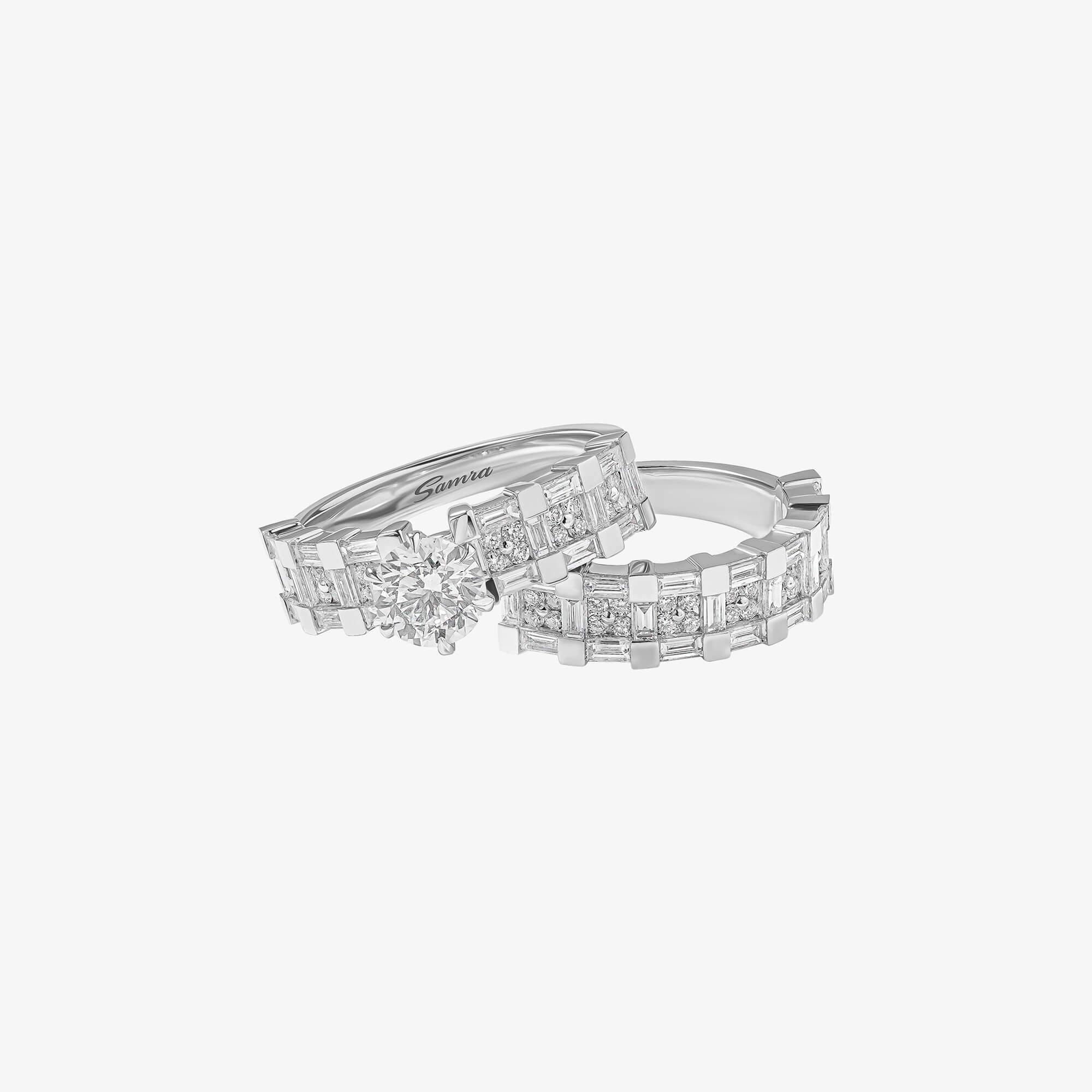Barq Splendore White Gold Diamond Ring - RING WOMAN by Samra Jewellery