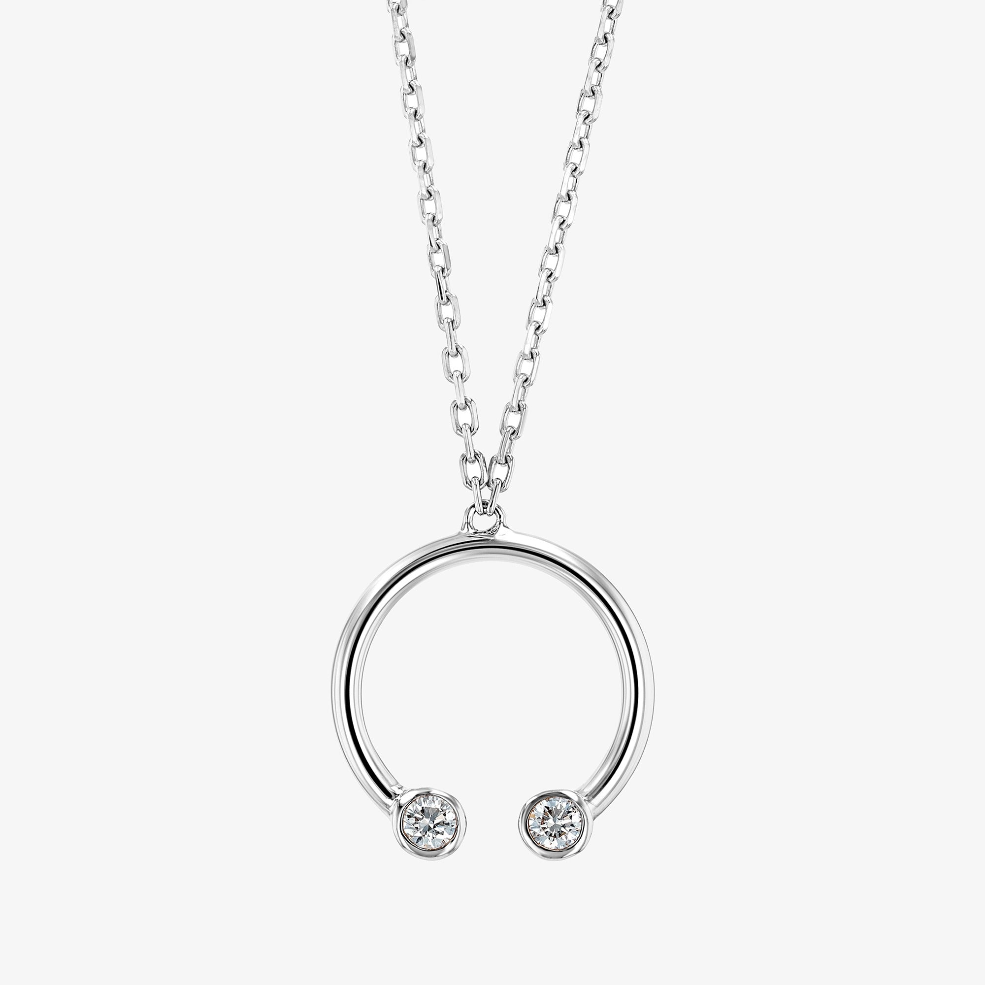 Barq White Gold and Diamond Necklace