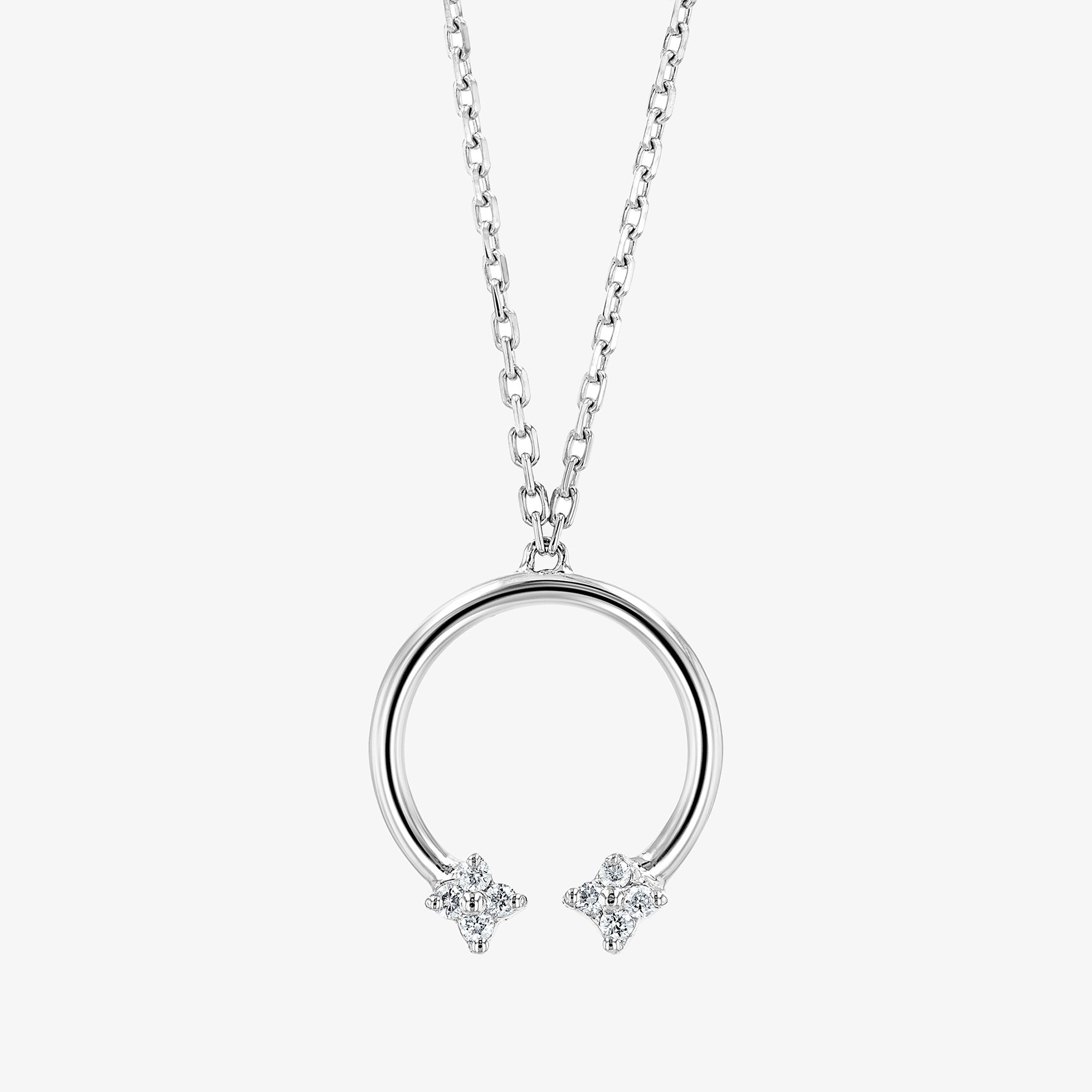 Barq White Gold and Diamond Necklace