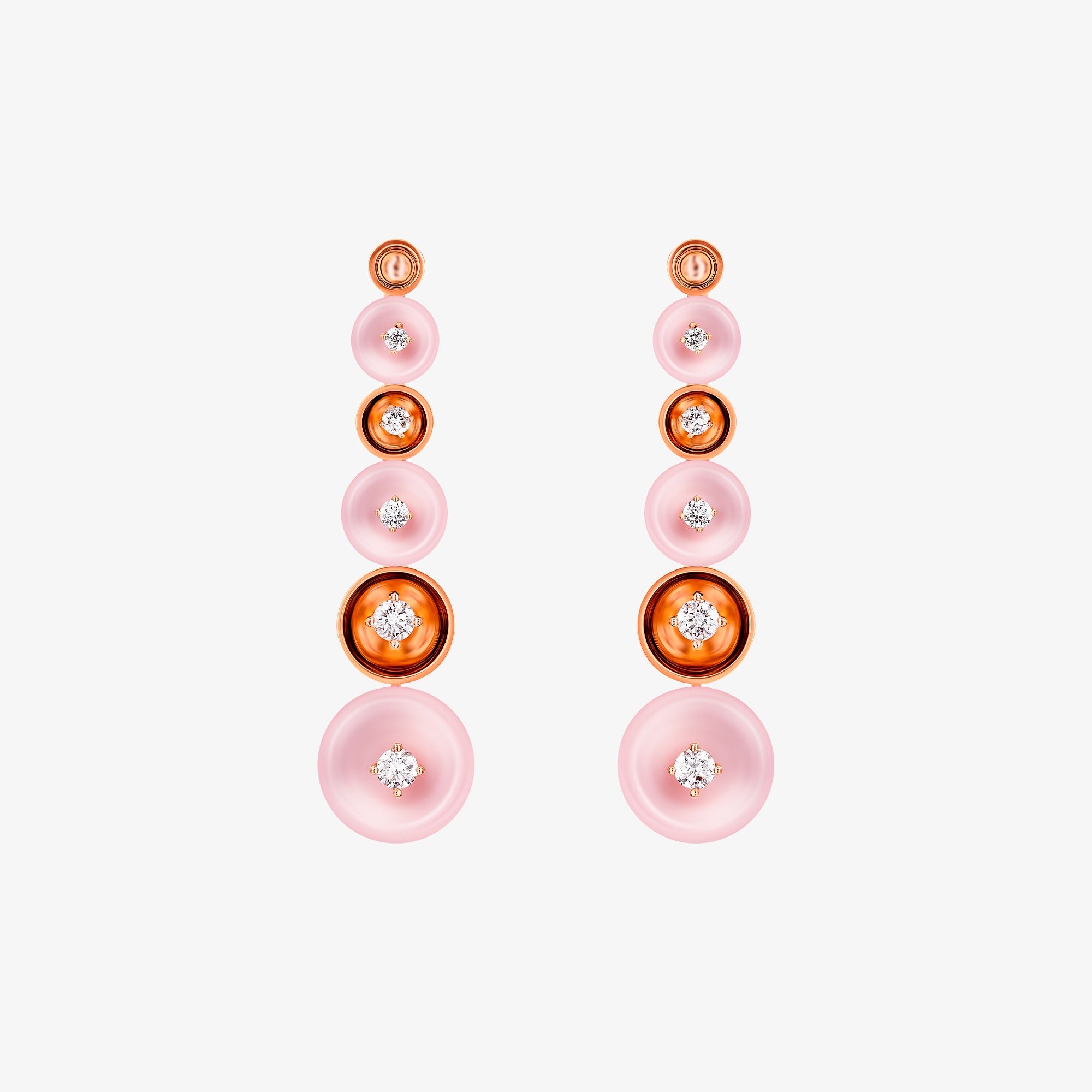 Bint Al Matar Rose Gold Dangling Earrings