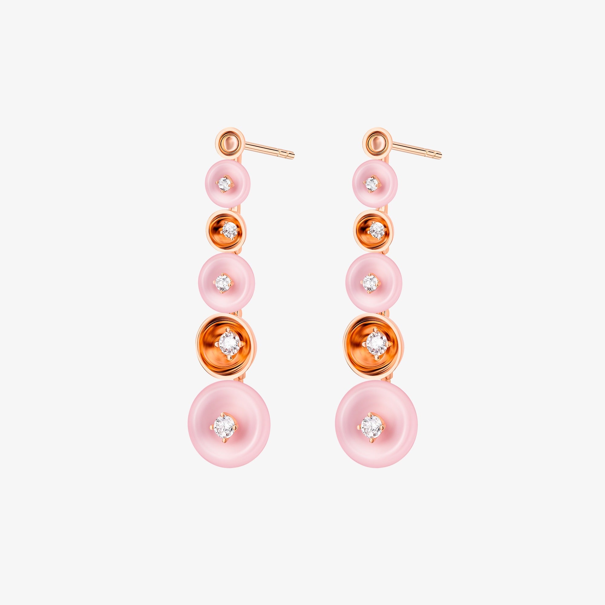 Bint Al Matar Rose Gold Dangling Earrings