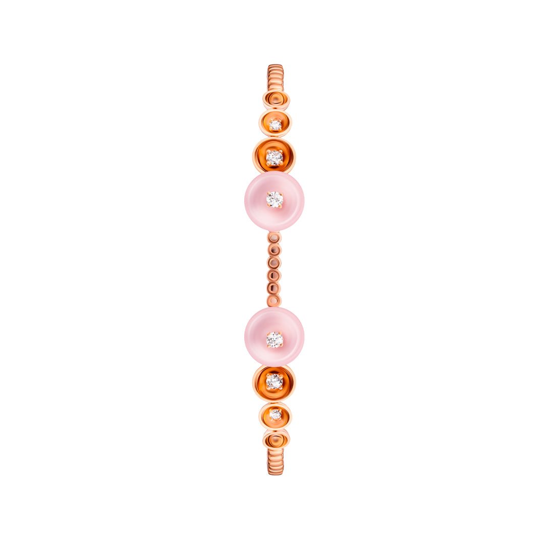 Bint Al Matar Rose Gold Pink Mother of Pearl Ring - Samra Jewellery - Diamond Jewellery - BINT AL MATAR