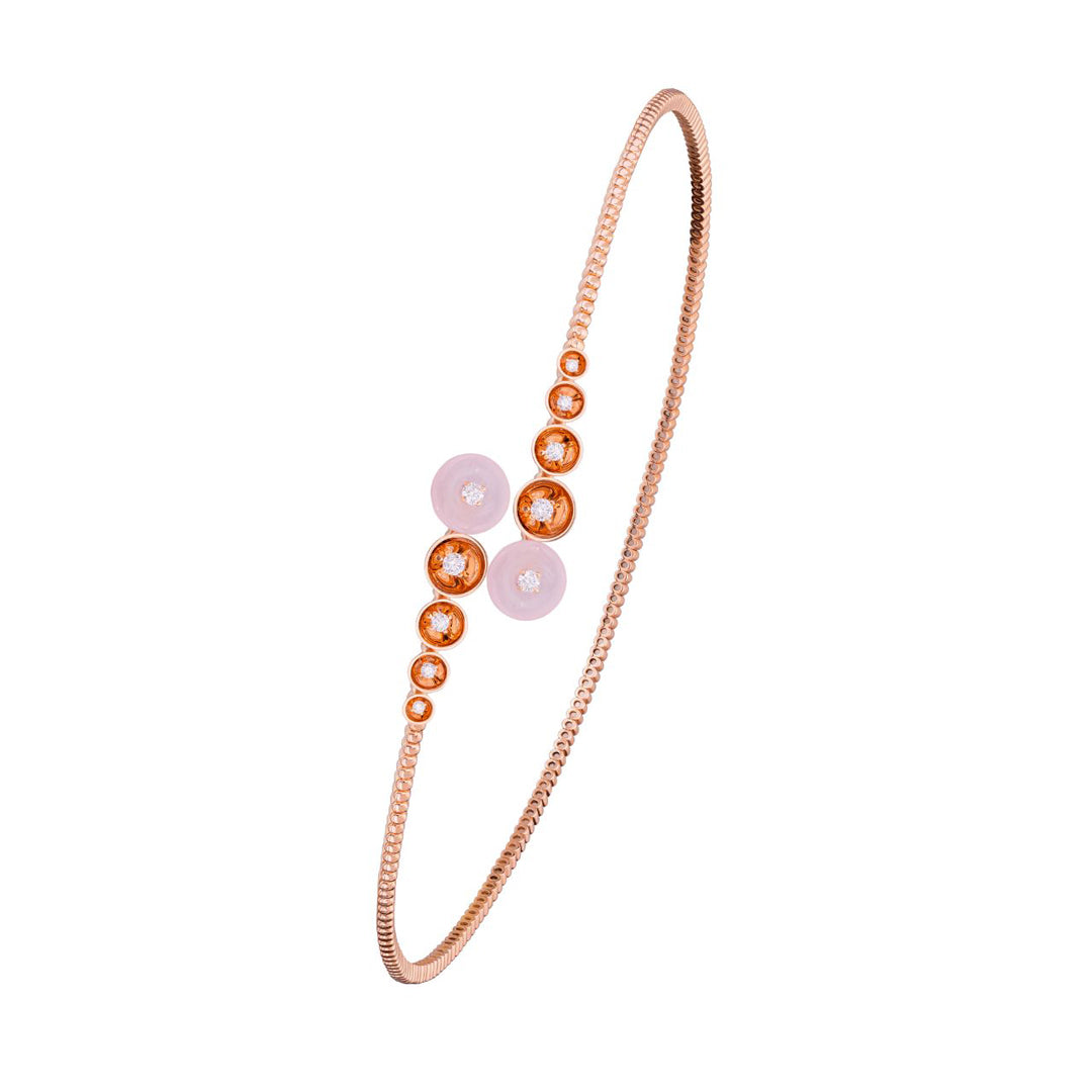 Bint Al Matar Rose Gold Pink Mother of Pearl Choker Necklace - Samra Jewellery - Diamond Jewellery - BINT AL MATAR