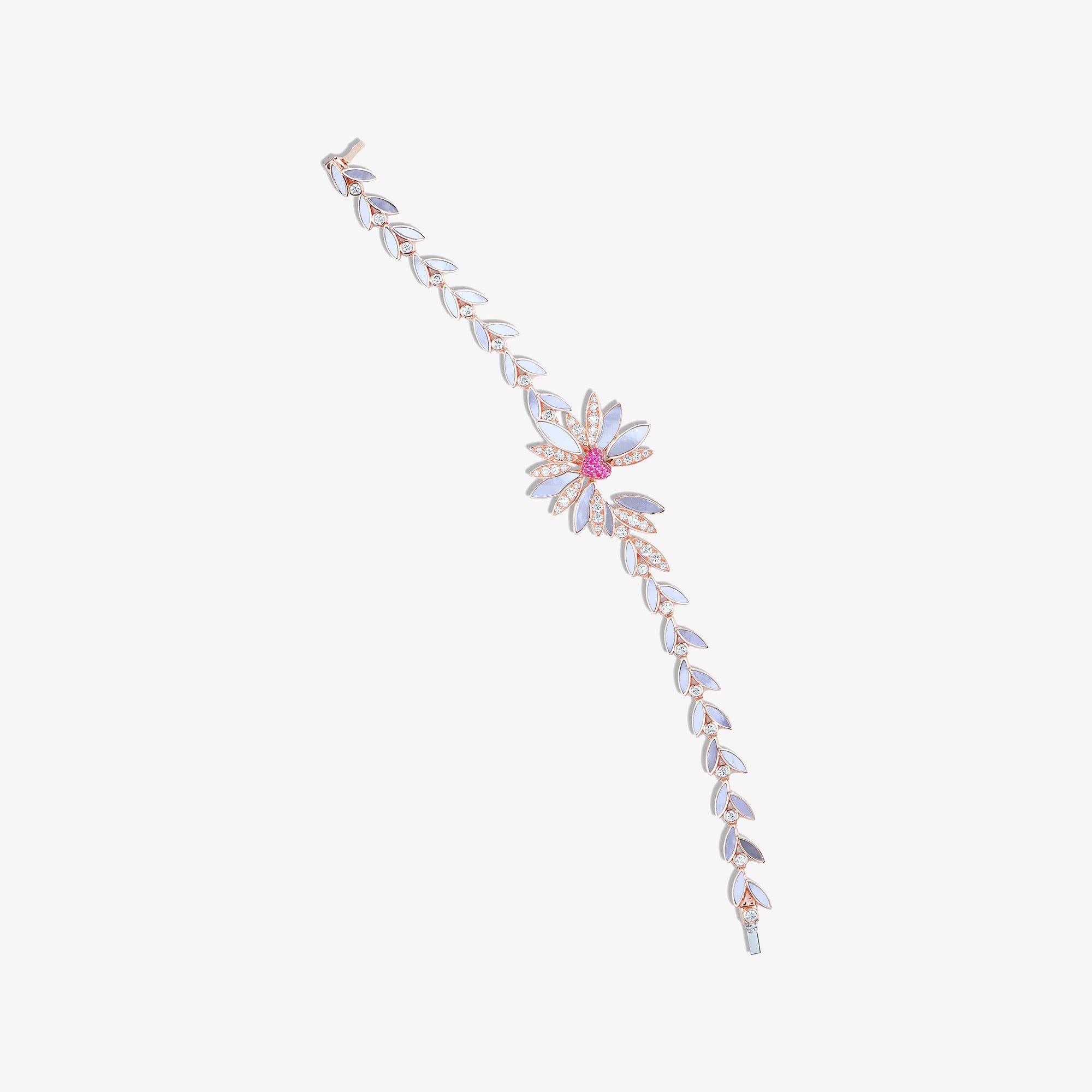 Love Me, Love Me Not Rose Gold Pink Sapphire Bracelet