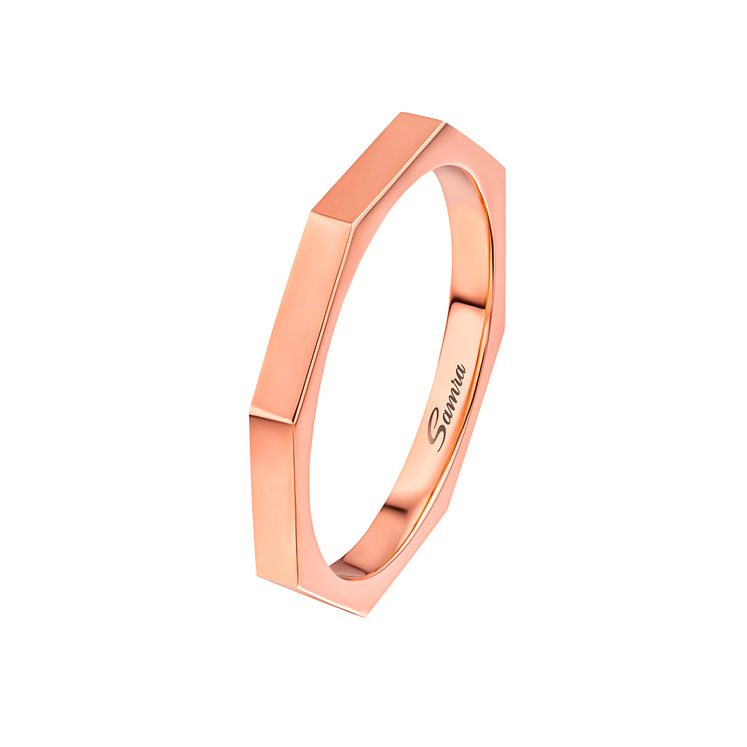 Dibla Turath Rose Gold Band - Samra Jewellery - Diamond Jewellery - TURATH