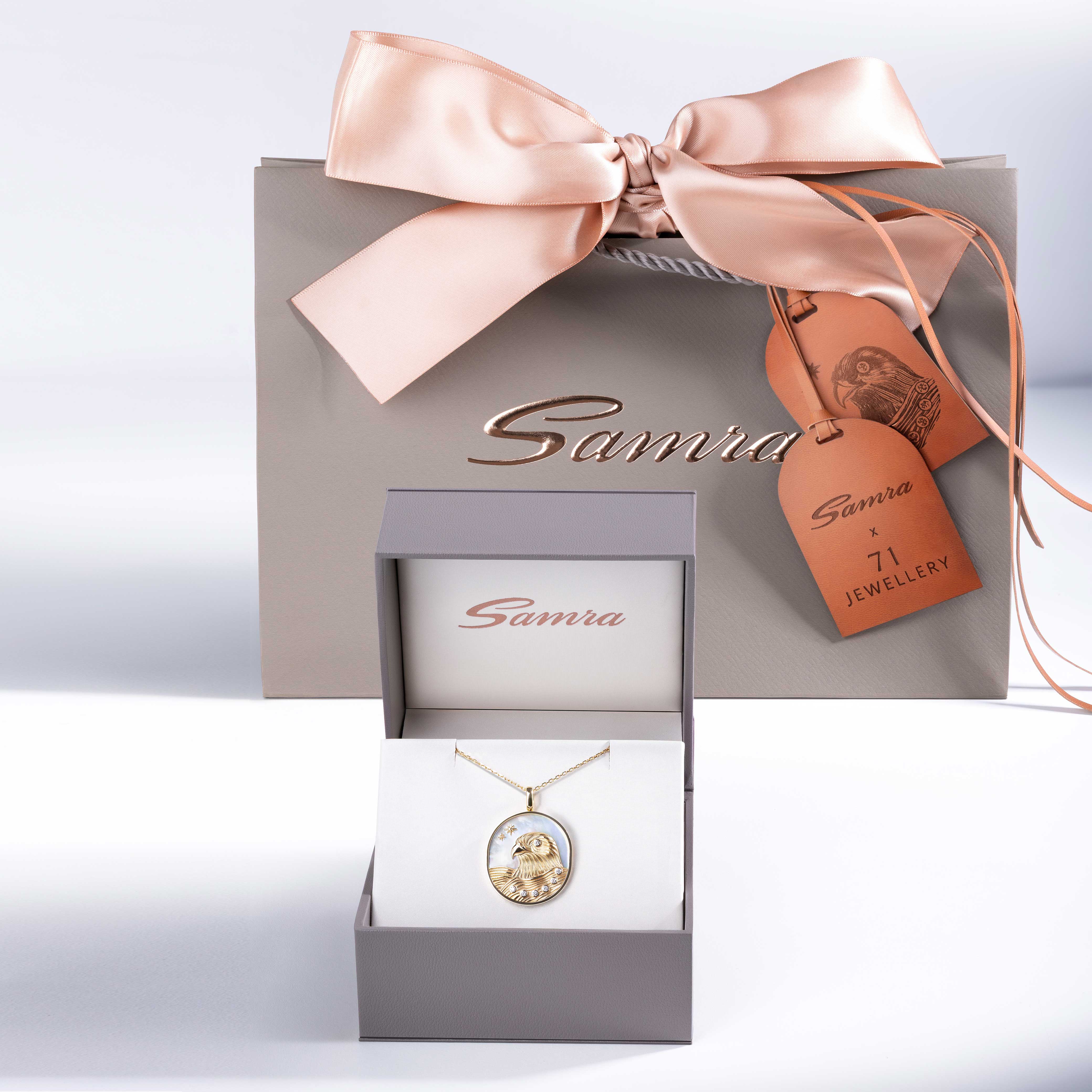 54th UAE National Day Falcon Limited Edition - NECKLACE WOMAN by Samra Jewellery