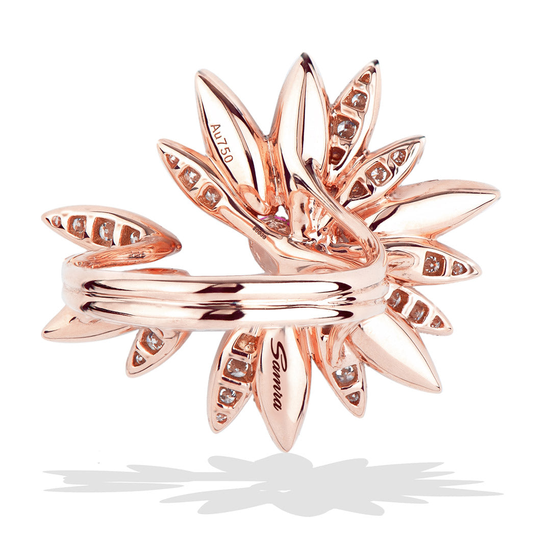 Love Me, Love Me Not Rose Gold Pink Sapphire Ring - Samra Jewellery - Diamond Jewellery - LOVE ME LOVE ME NOT