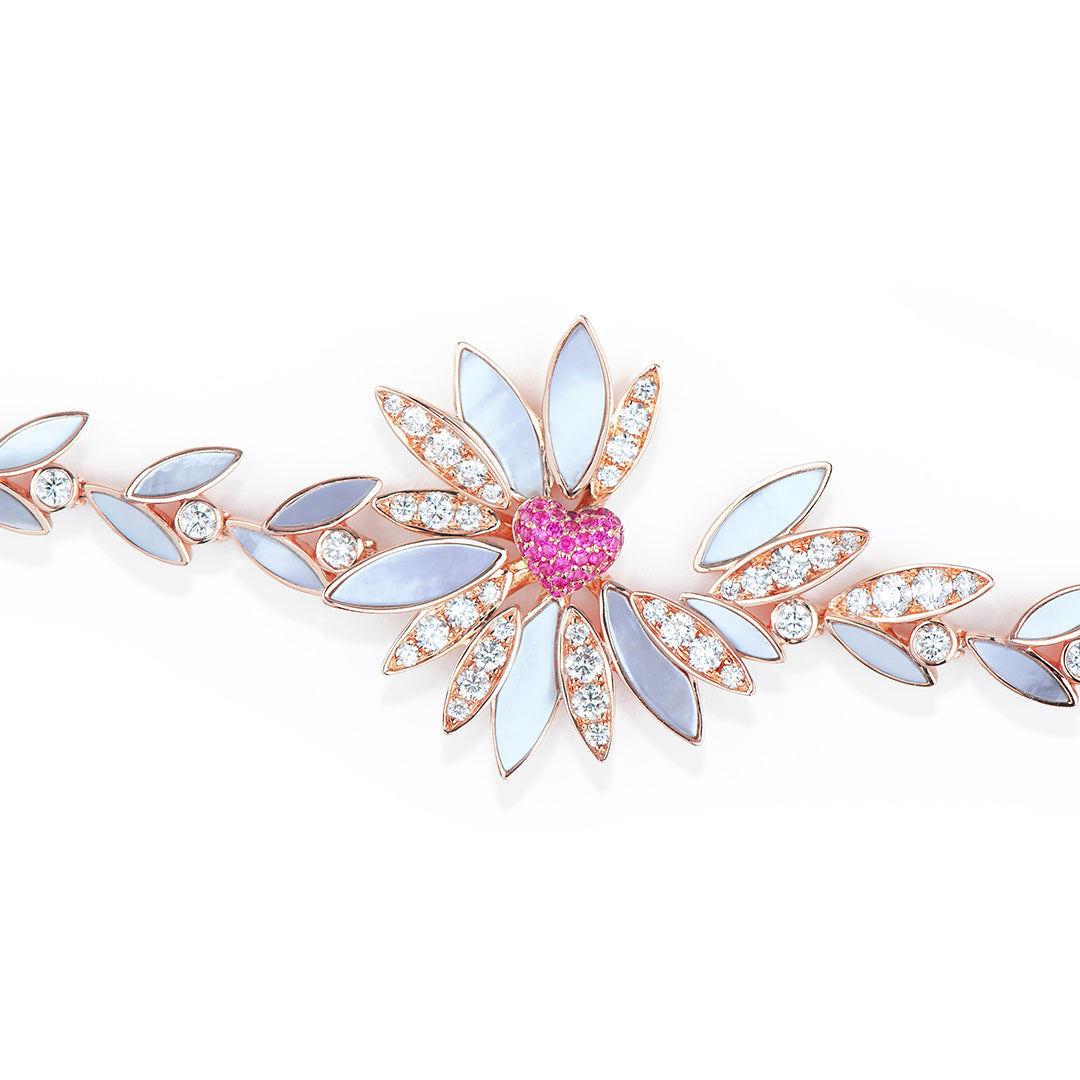 Love Me, Love Me Not Rose Gold Pink Sapphire Bracelet - Samra Jewellery - Diamond Jewellery - LOVE ME LOVE ME NOT