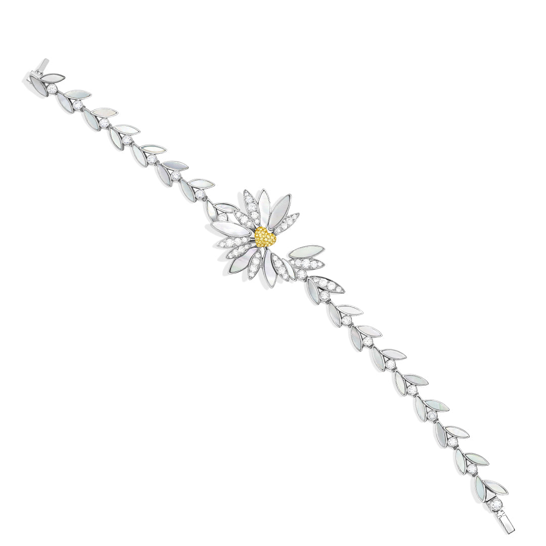 Love Me, Love Me Not White Gold Yellow Sapphire Bracelet