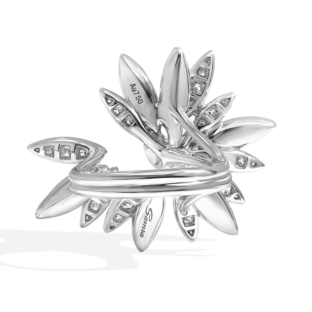 Love Me, Love Me Not White Gold Yellow Sapphire Ring