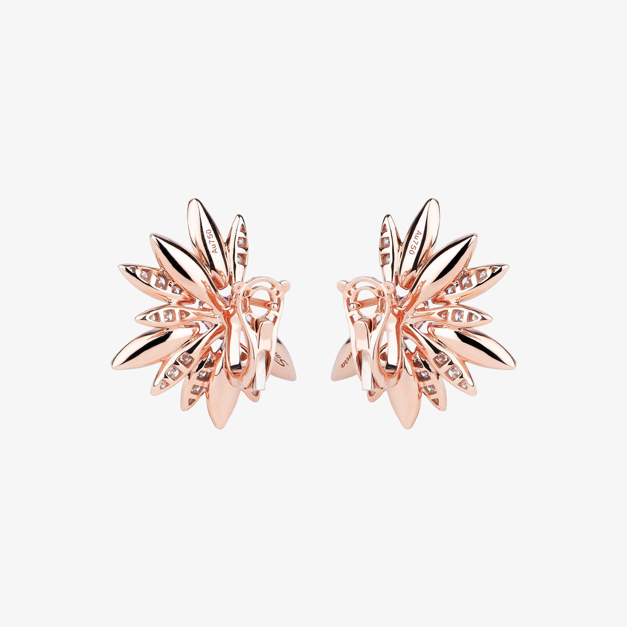 Love Me, Love Me Not Rose Gold Pink Sapphire Earring