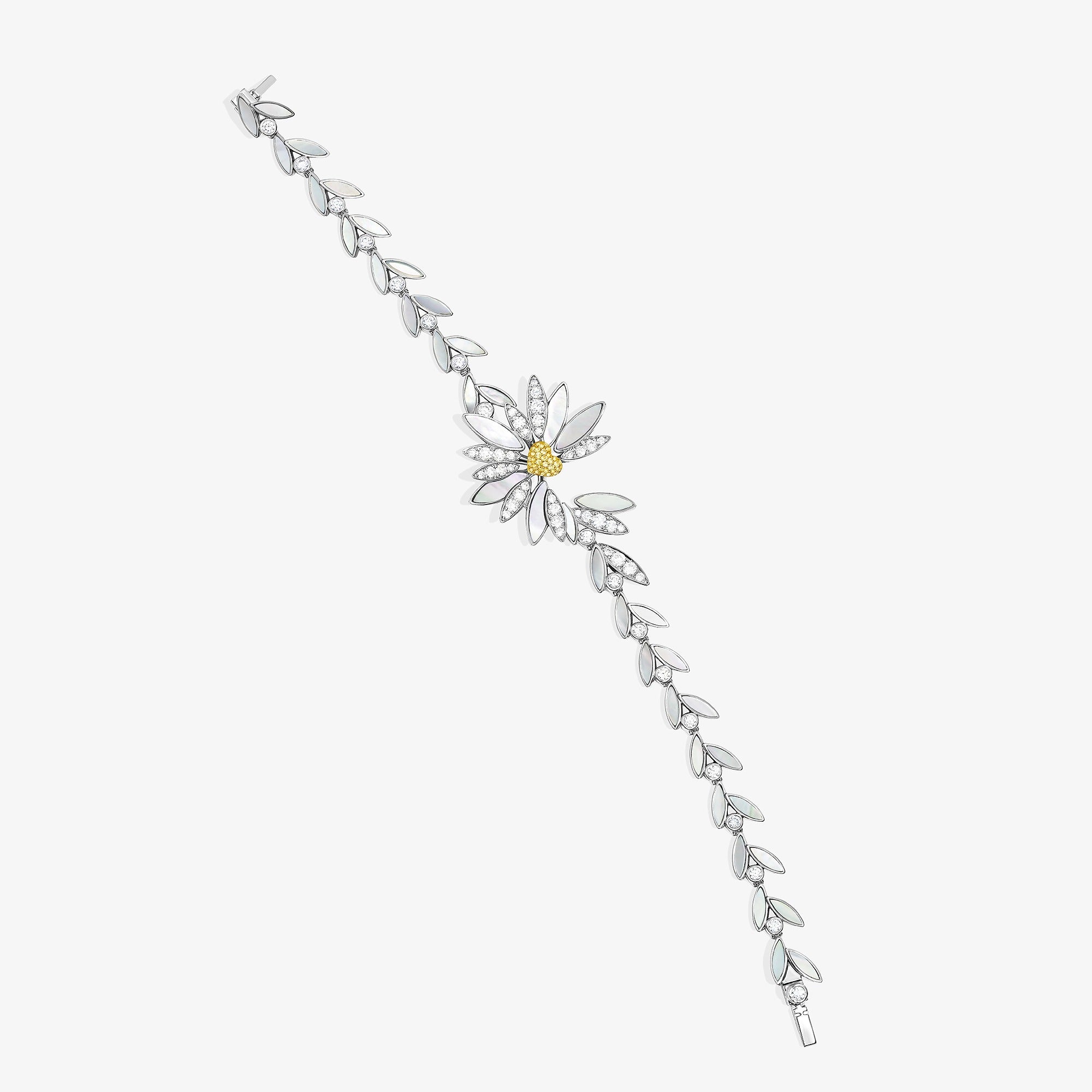 Love Me, Love Me Not White Gold Yellow Sapphire Bracelet