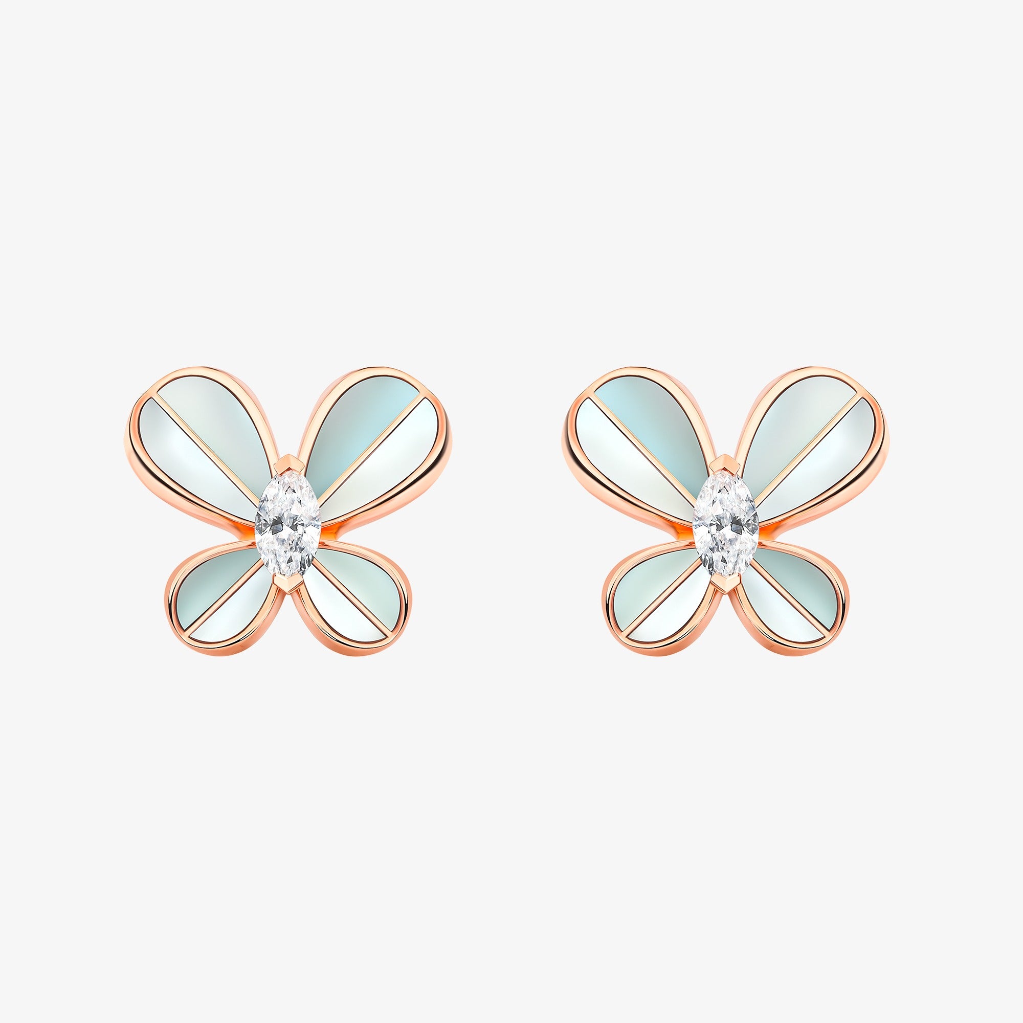 Marquise Butterfly Rose Gold Small Earring