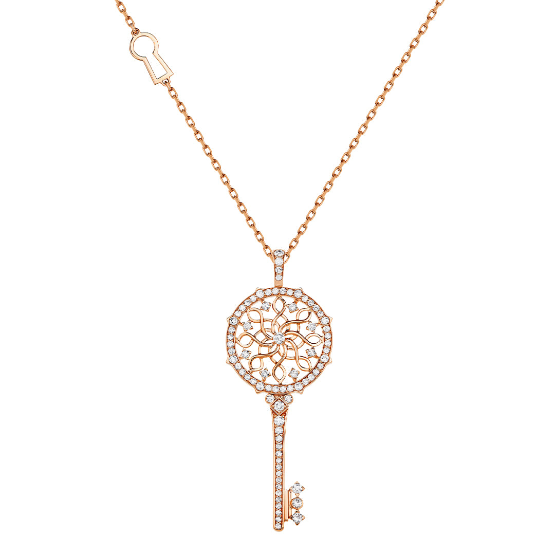 Muftah Turath Medium Key Necklace - Samra Jewellery - Diamond Jewellery - TURATH