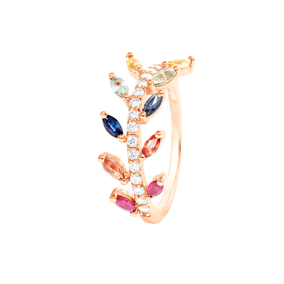 Kanz Rose Gold Marquise Colored Sapphire Ring - Samra Jewellery - Diamond Jewellery - KANZ