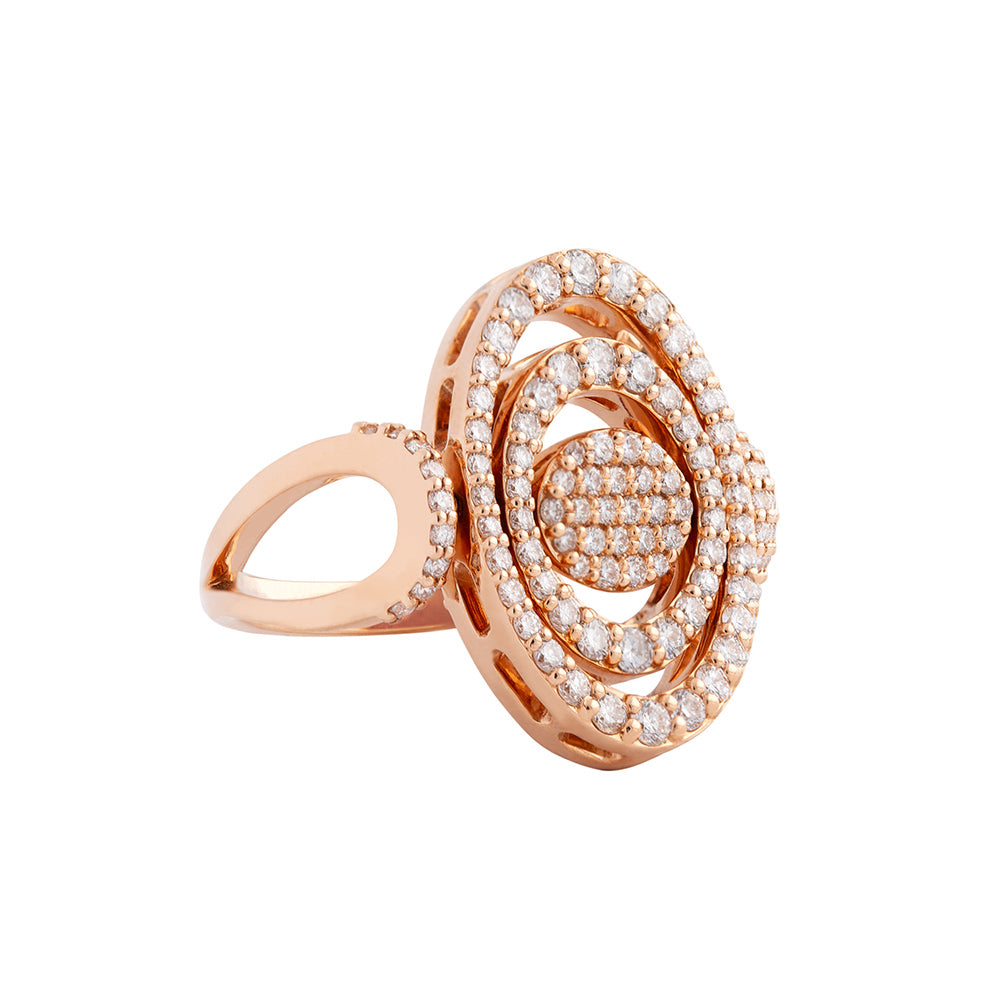 Noor Rose Gold Ruby Reversible Ring - Samra Jewellery - Diamond Jewellery - NOOR