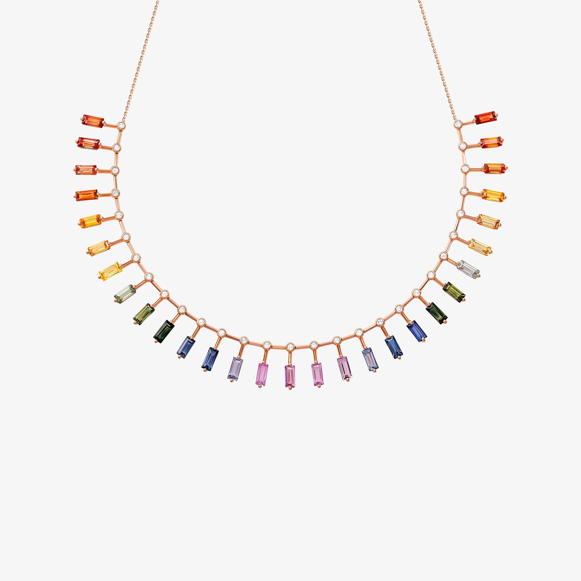 Noor Rose Gold Dangling Choker