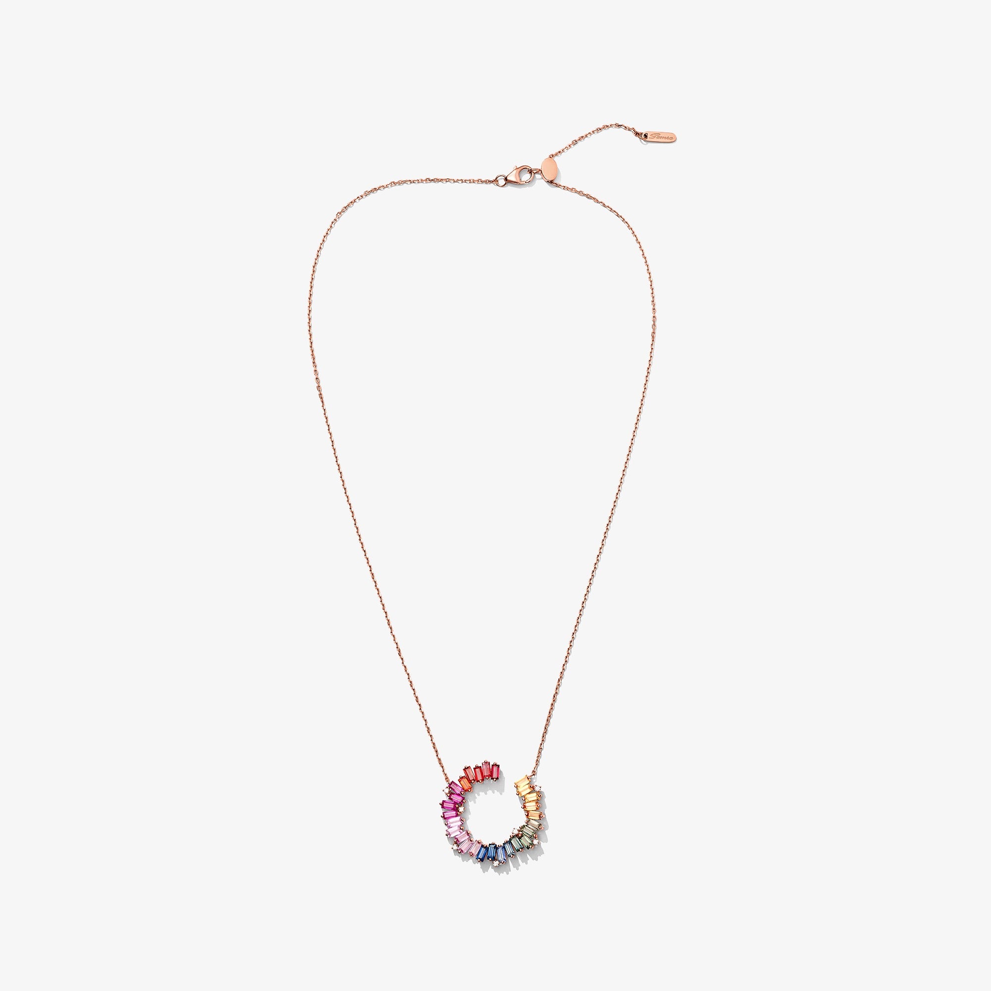 عقد من الياقوت والذهب الزهري من نور