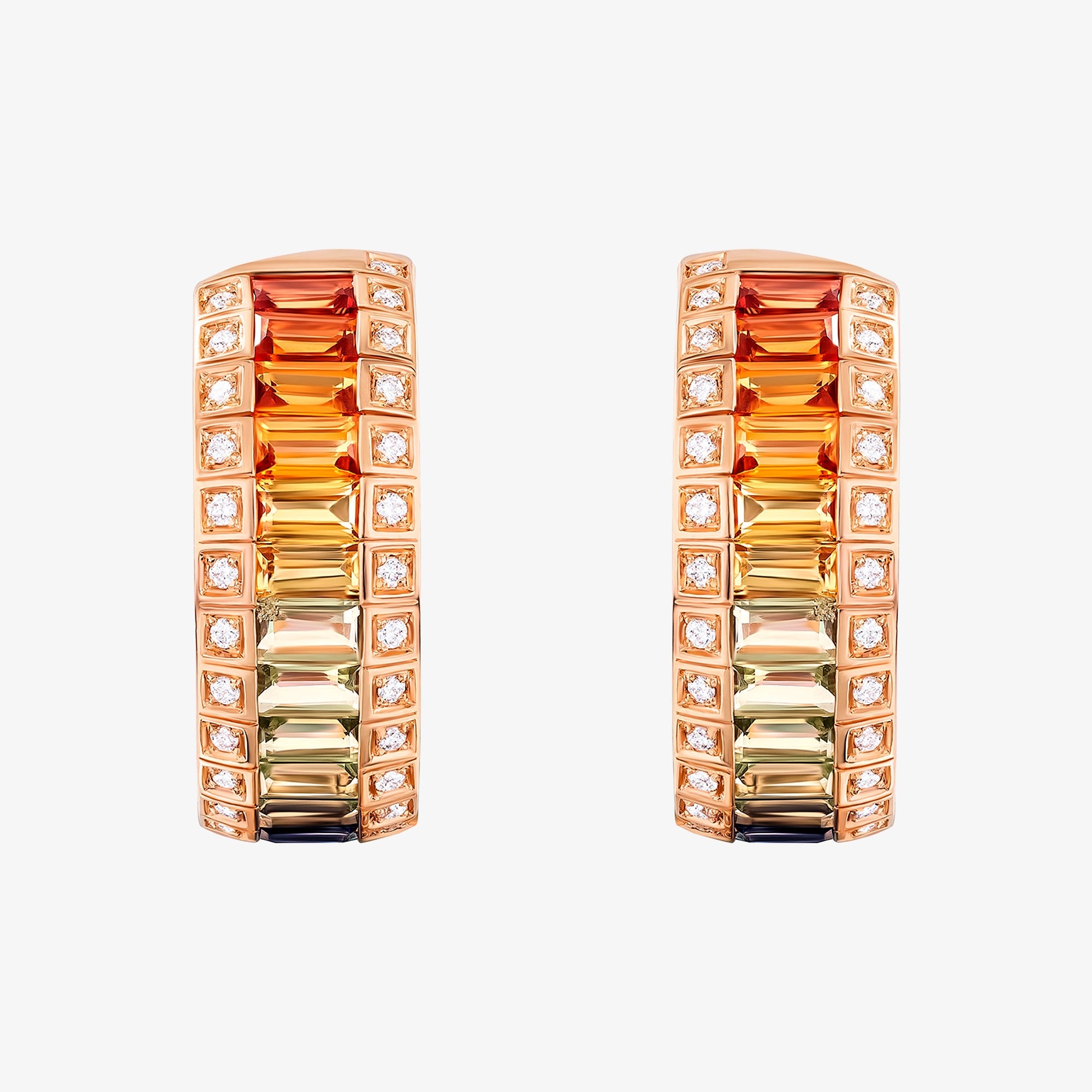 Noor Rose Gold Sapphire Hoop Earring