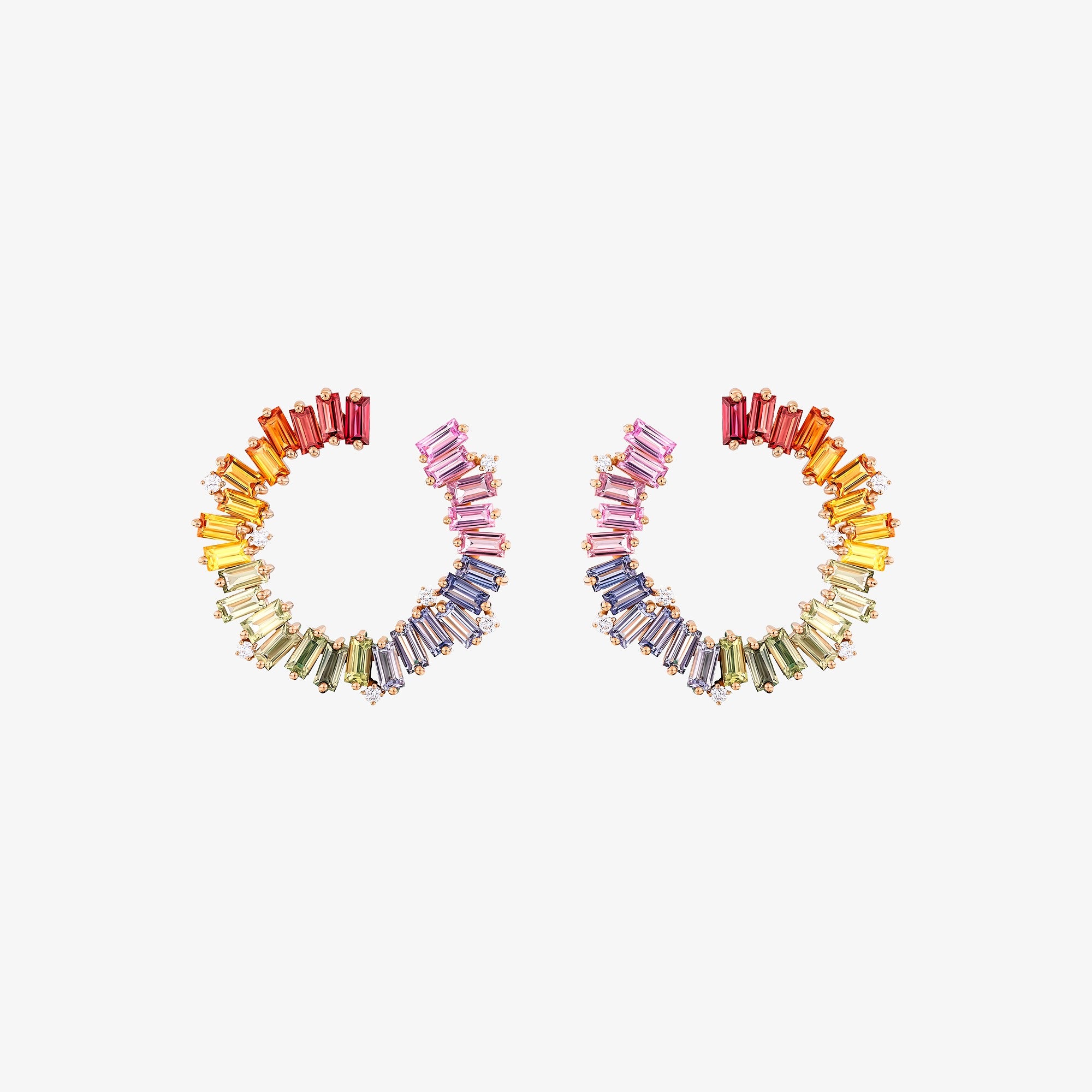 Noor Rose Gold Sapphire Earring