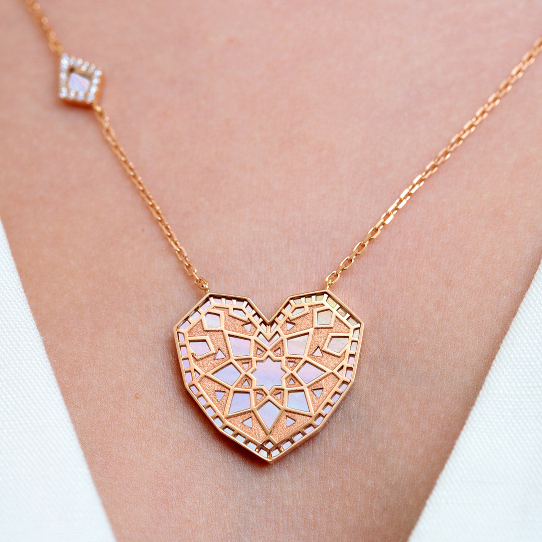 Qalb Turath Large Necklace - Samra Jewellery - Diamond Jewellery - TURATH