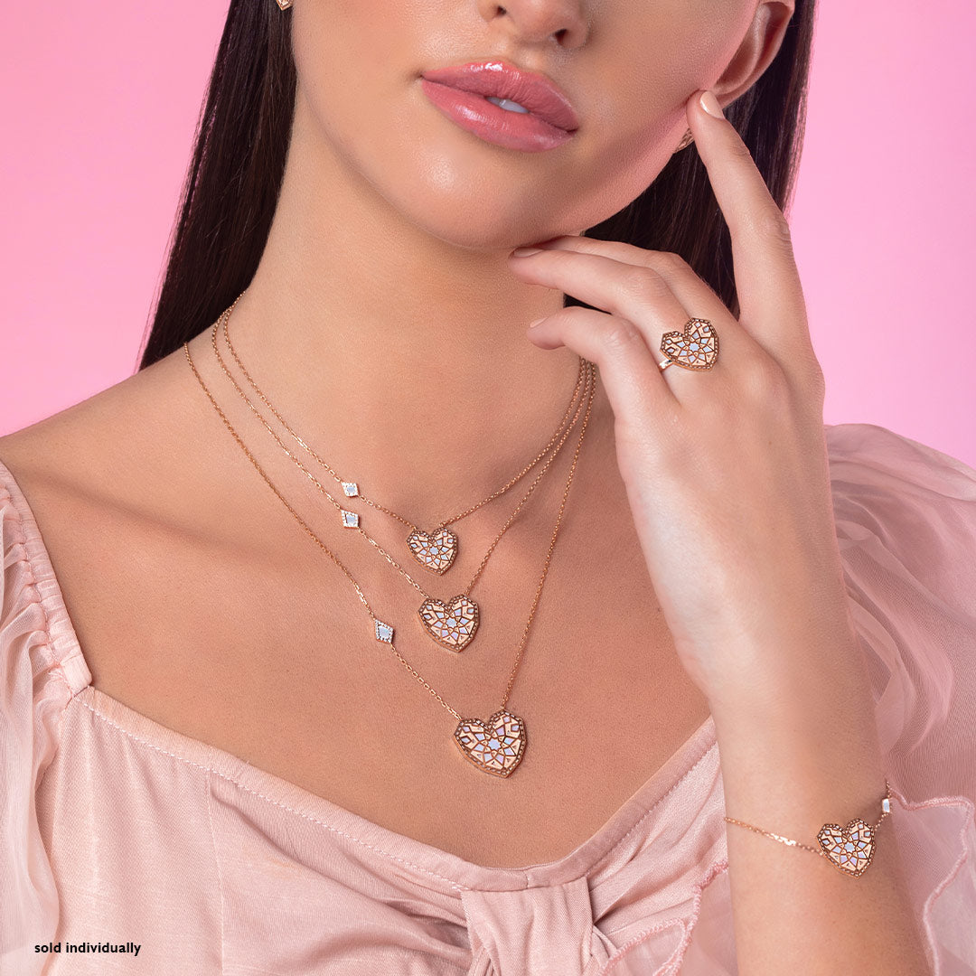 Qalb Turath Large Necklace - Samra Jewellery - Diamond Jewellery - TURATH