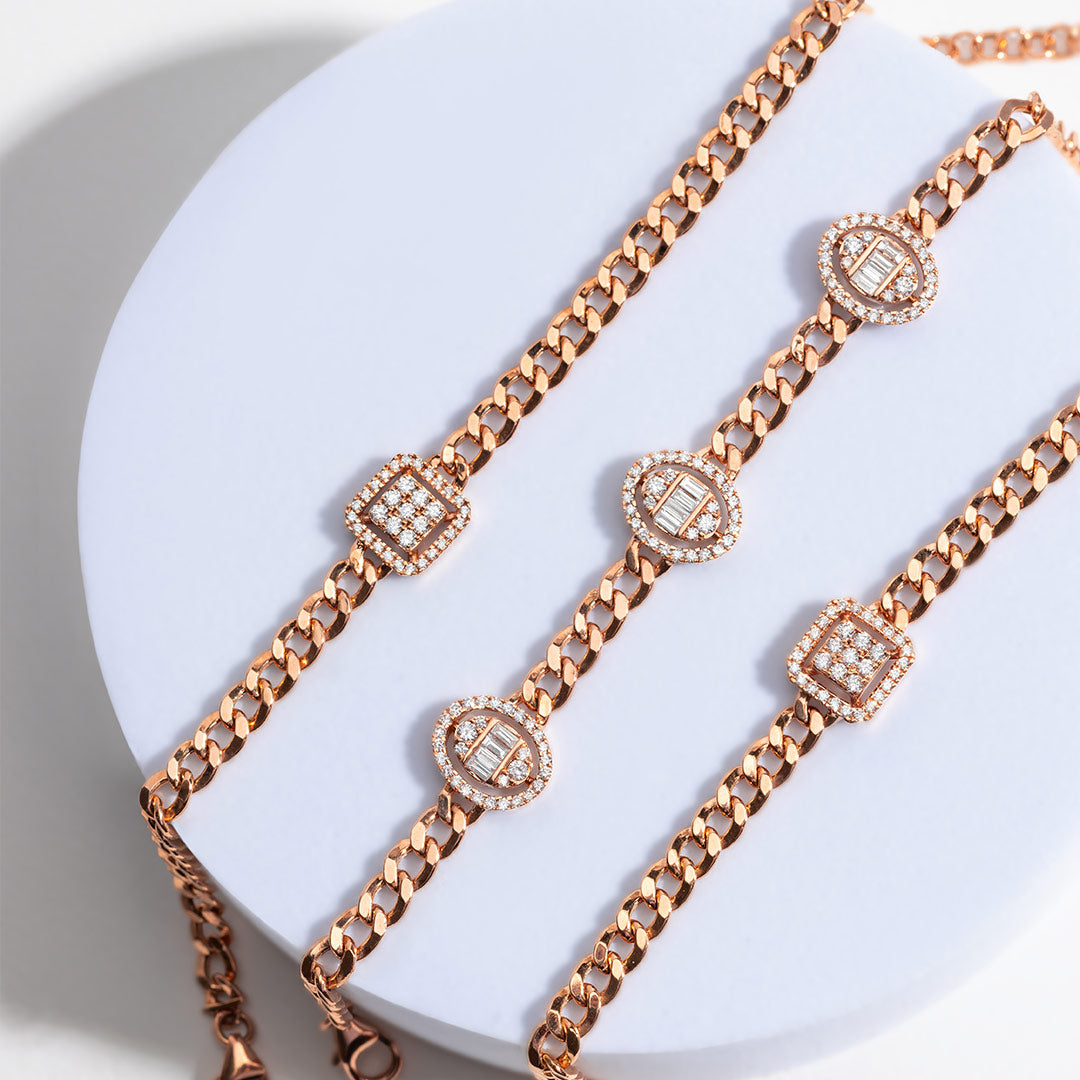Quwa Three Oval Bracelet - Samra Jewellery - Diamond Jewellery - QUWA