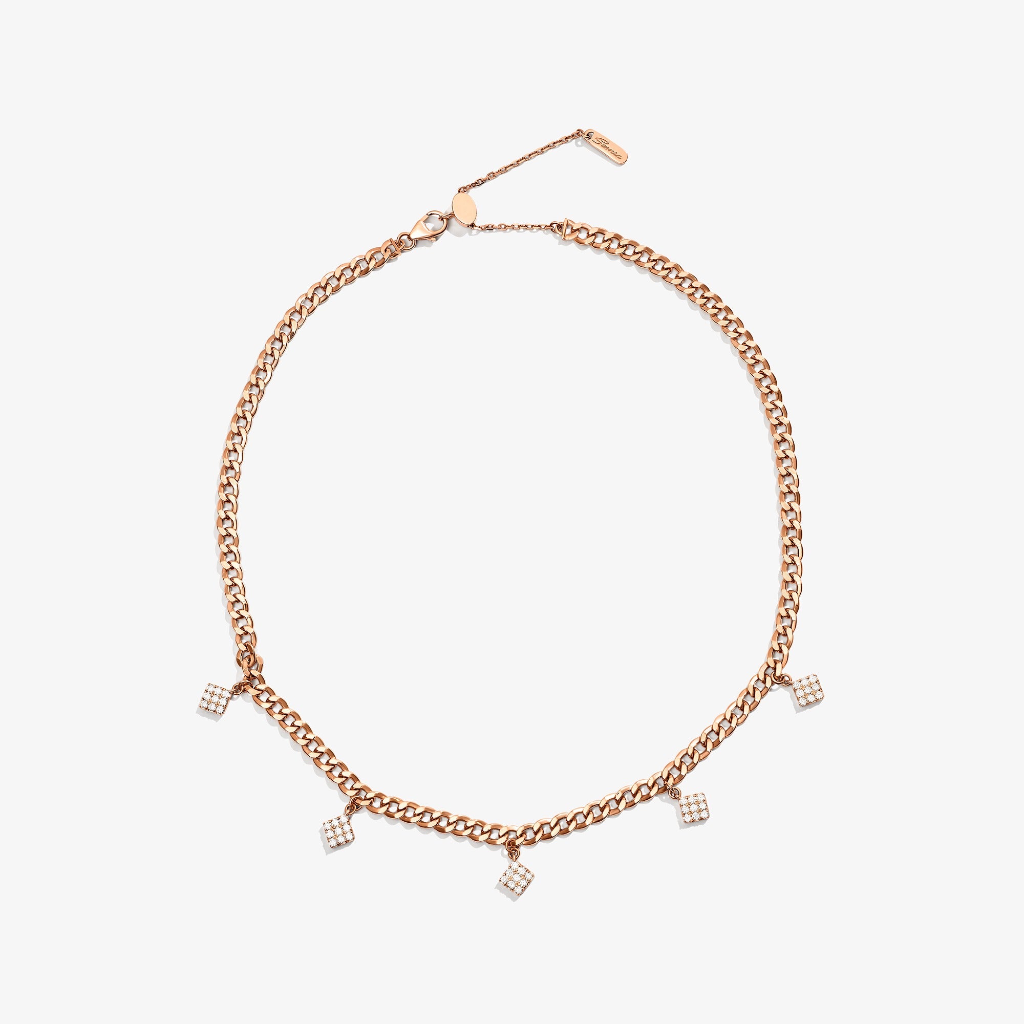 Quwa Dangling Five Square Necklace