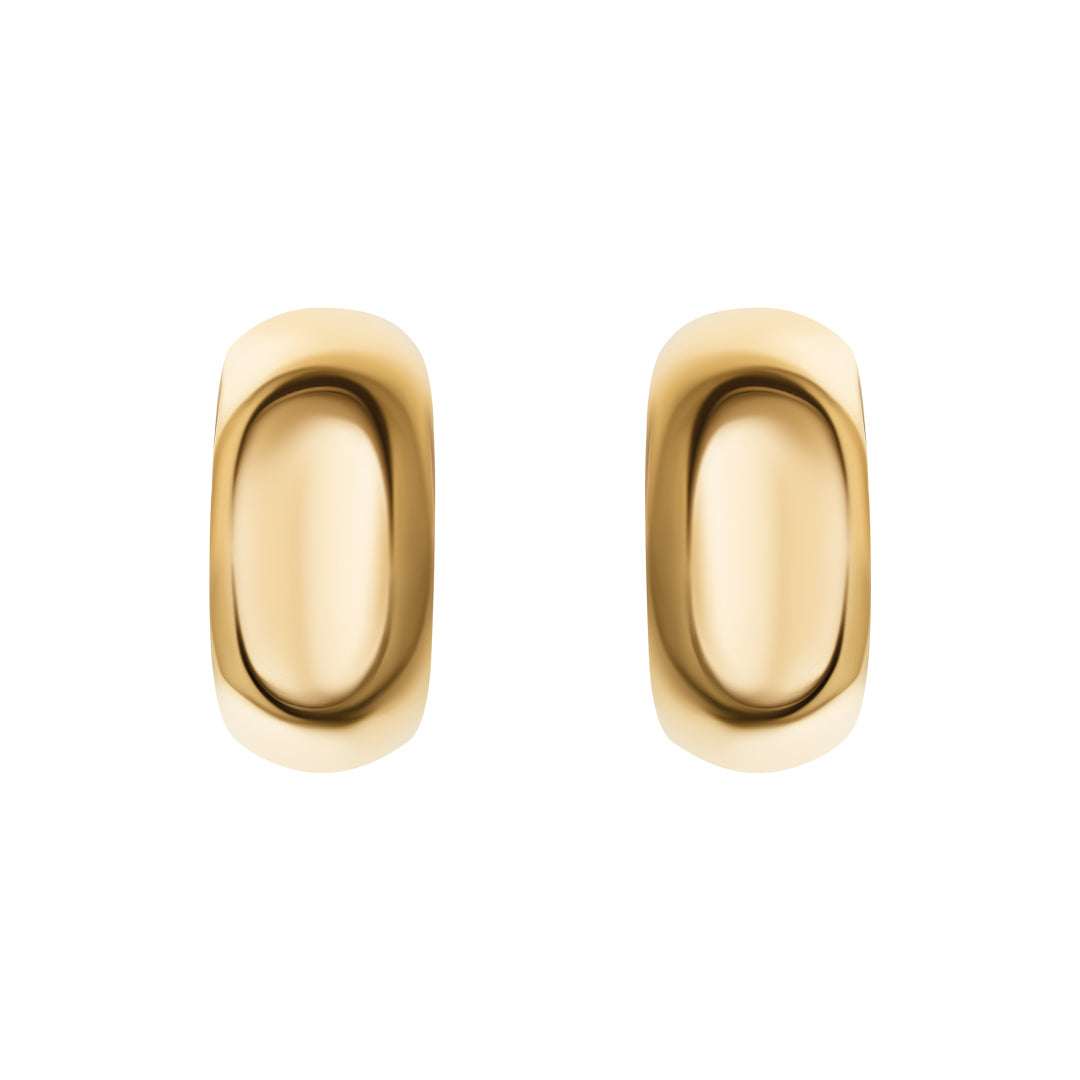 Thahab Yellow Gold Huggie Earring - Samra Jewellery - Diamond Jewellery - THAHAB