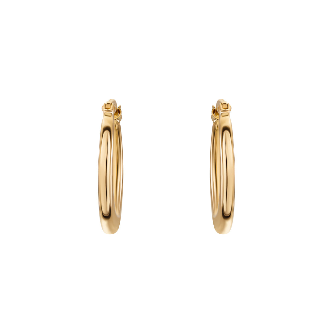 Thahab Yellow Gold Small Hoop Earring - Samra Jewellery - Diamond Jewellery - THAHAB