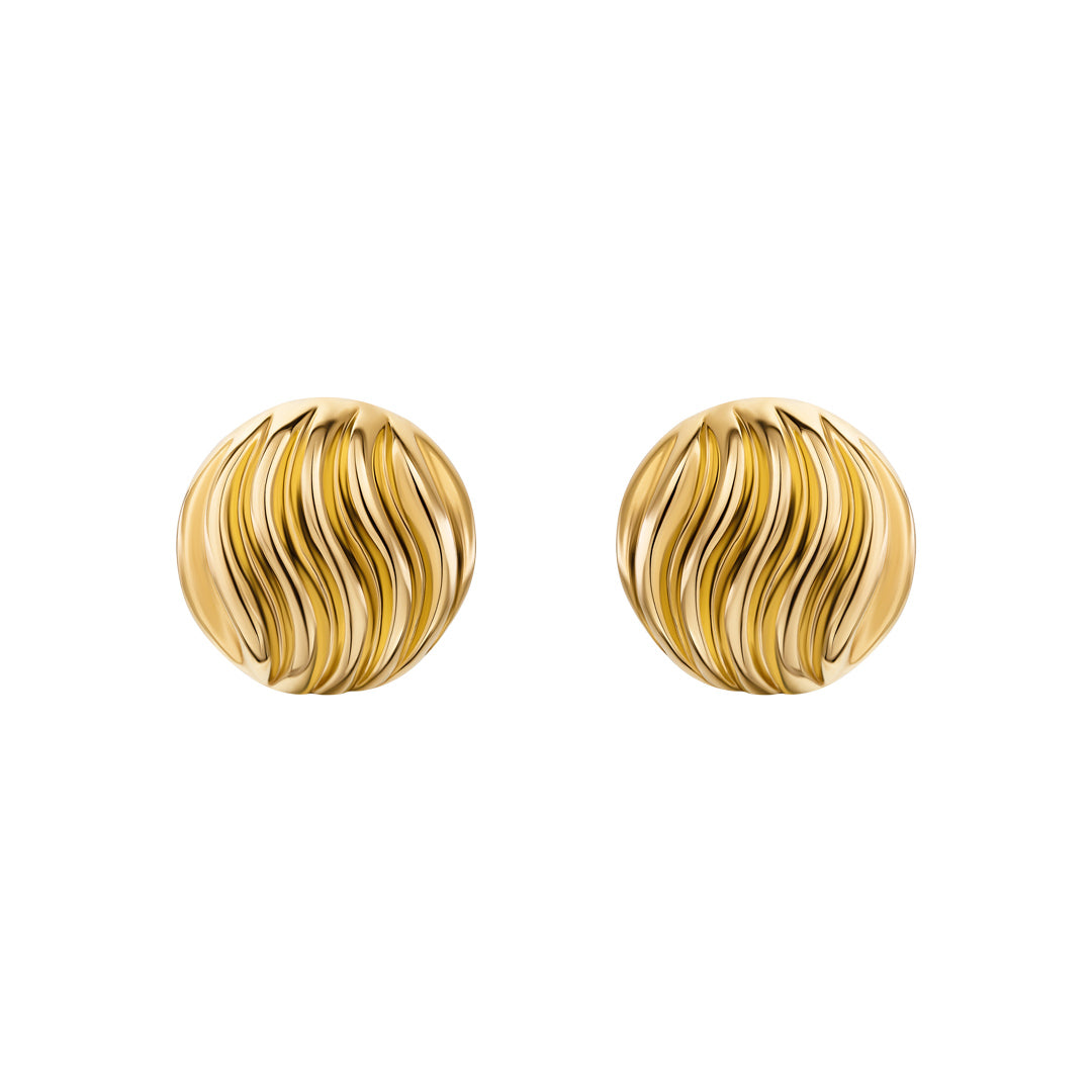 Thahab Yellow Gold Small Shell Earring - Samra Jewellery - Diamond Jewellery - THAHAB
