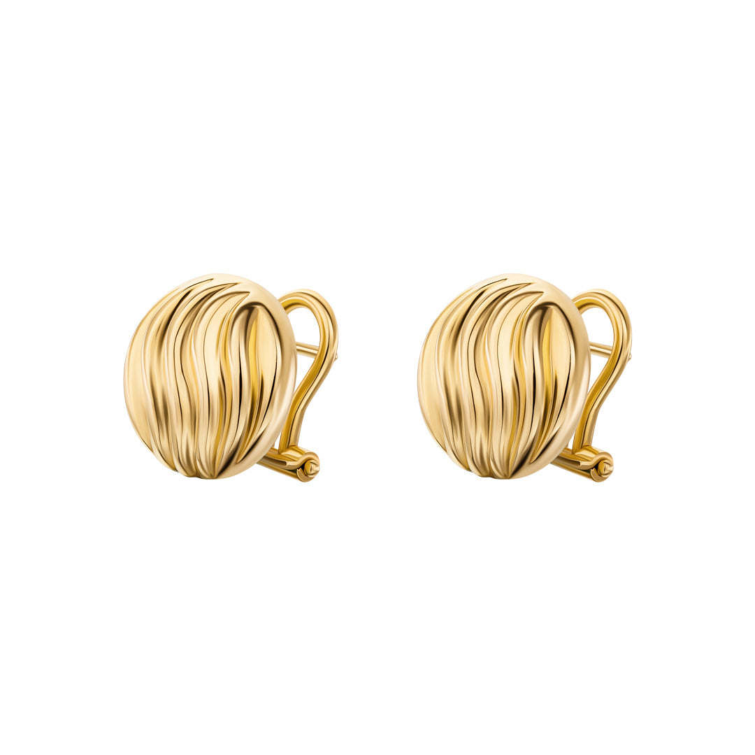 Thahab Yellow Gold Small Shell Earring - Samra Jewellery - Diamond Jewellery - THAHAB