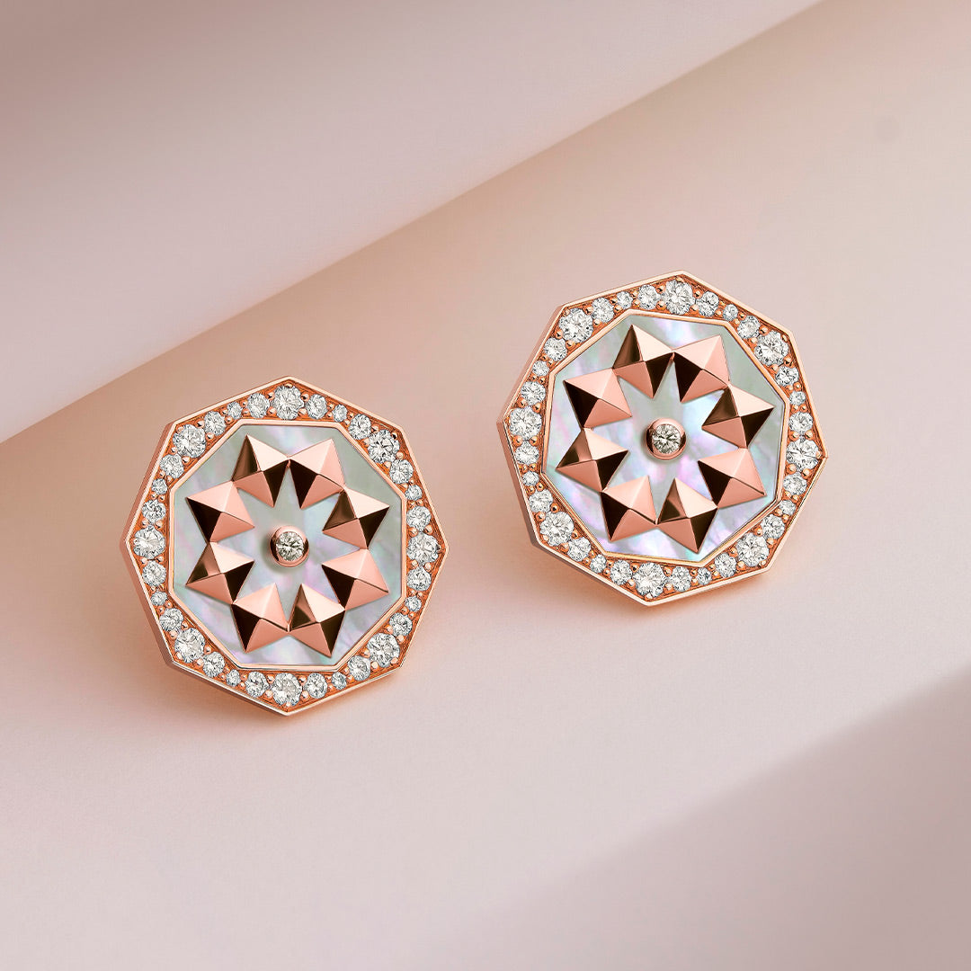 Thaman Motif Earring - Samra Jewellery - Diamond Jewellery - THAMAN