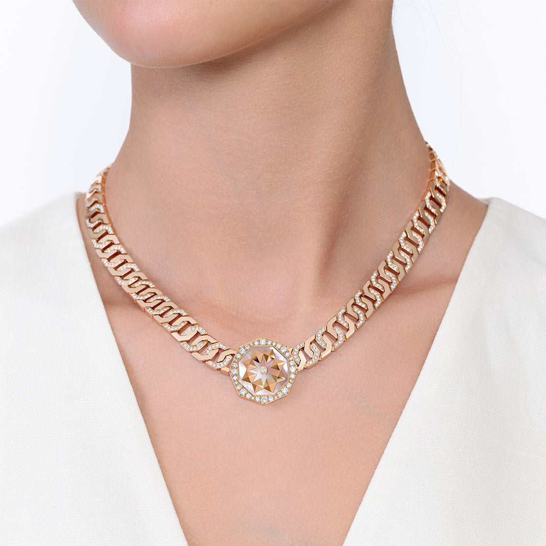 Thaman Motif Necklace - Samra Jewellery - Diamond Jewellery - THAMAN