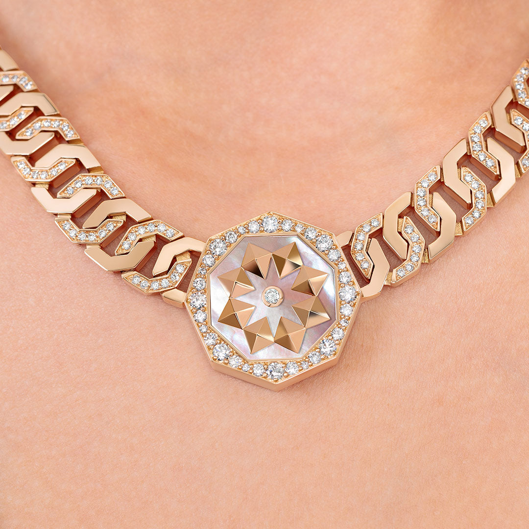 Thaman Motif Necklace - Samra Jewellery - Diamond Jewellery - THAMAN