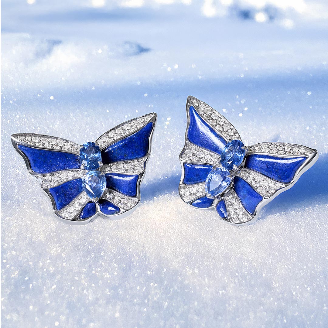 Tropical Butterfly Earring - Samra Jewellery - Diamond Jewellery - BUTTERFLIES