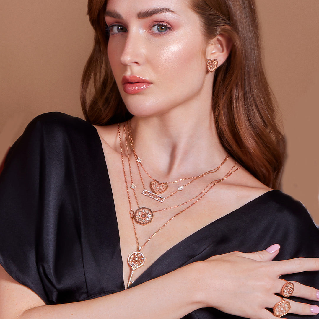 Classic Turath Medium Necklace - Samra Jewellery - Diamond Jewellery - TURATH