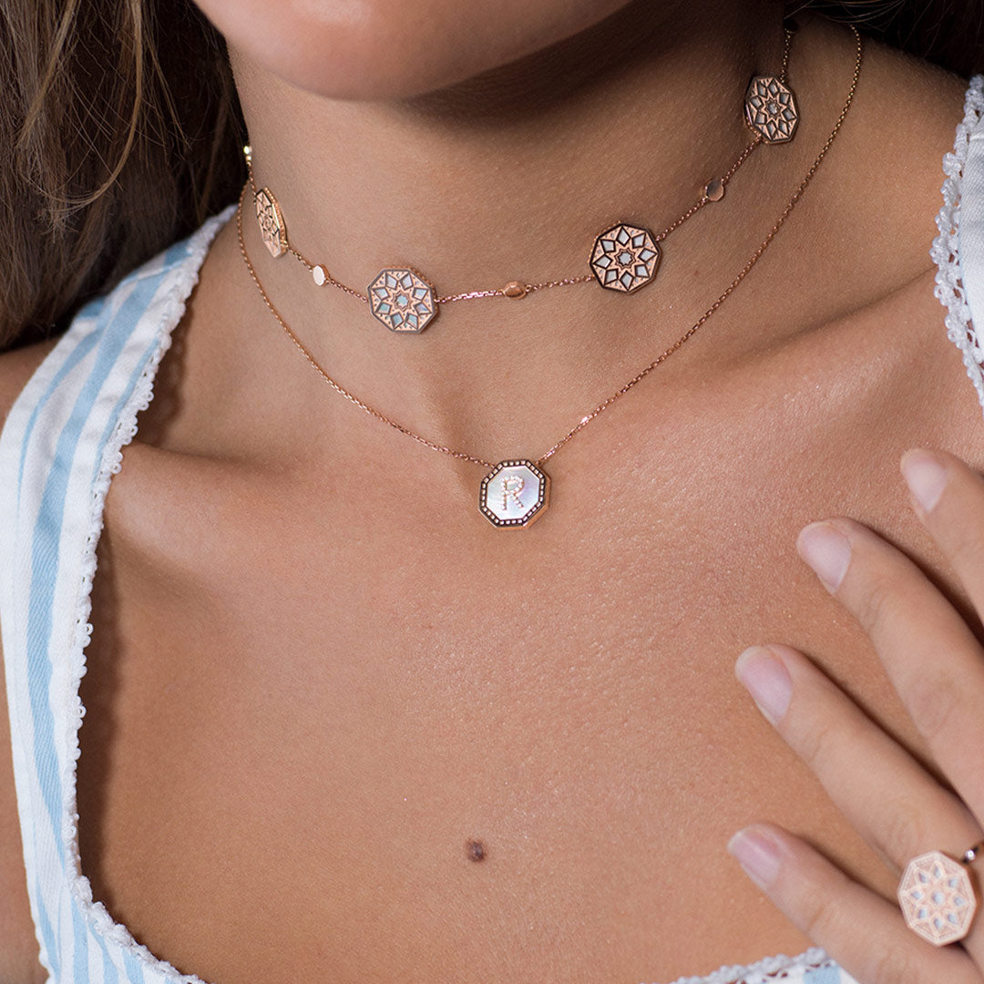 Classic Turath Mini Choker Necklace - Samra Jewellery - Diamond Jewellery - TURATH