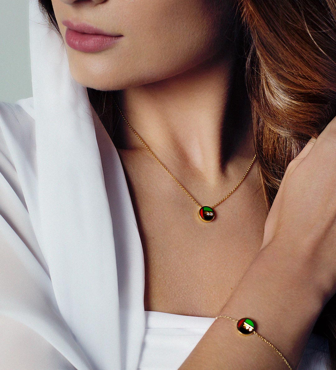 UAE Edition Round Shape Sliding Diamonds Yellow Gold Bracelet - Samra Jewellery - Diamond Jewellery - SLIDING DIAMONDS